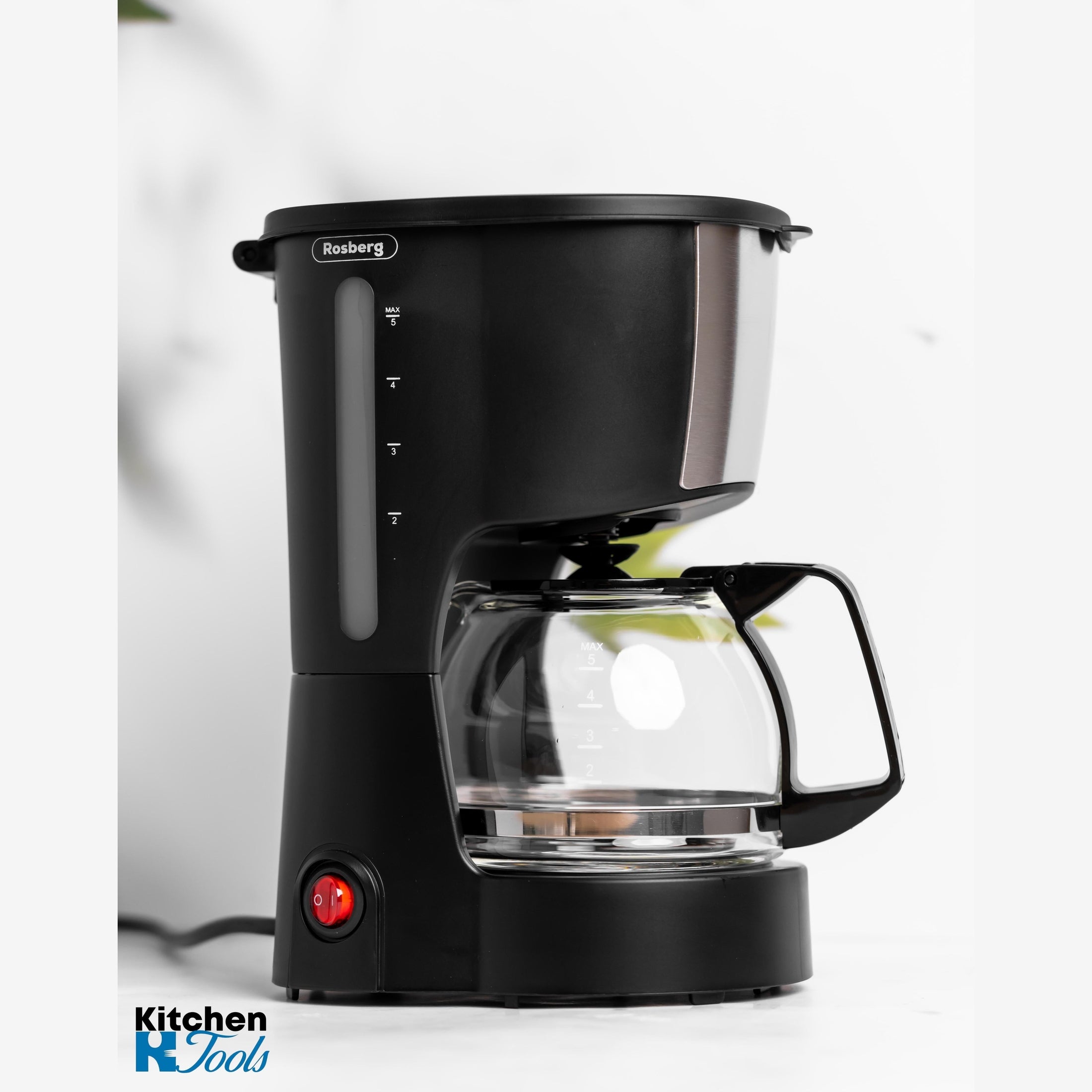 Aparat de cafea Rosberg 600ml, cu filtre și carafă