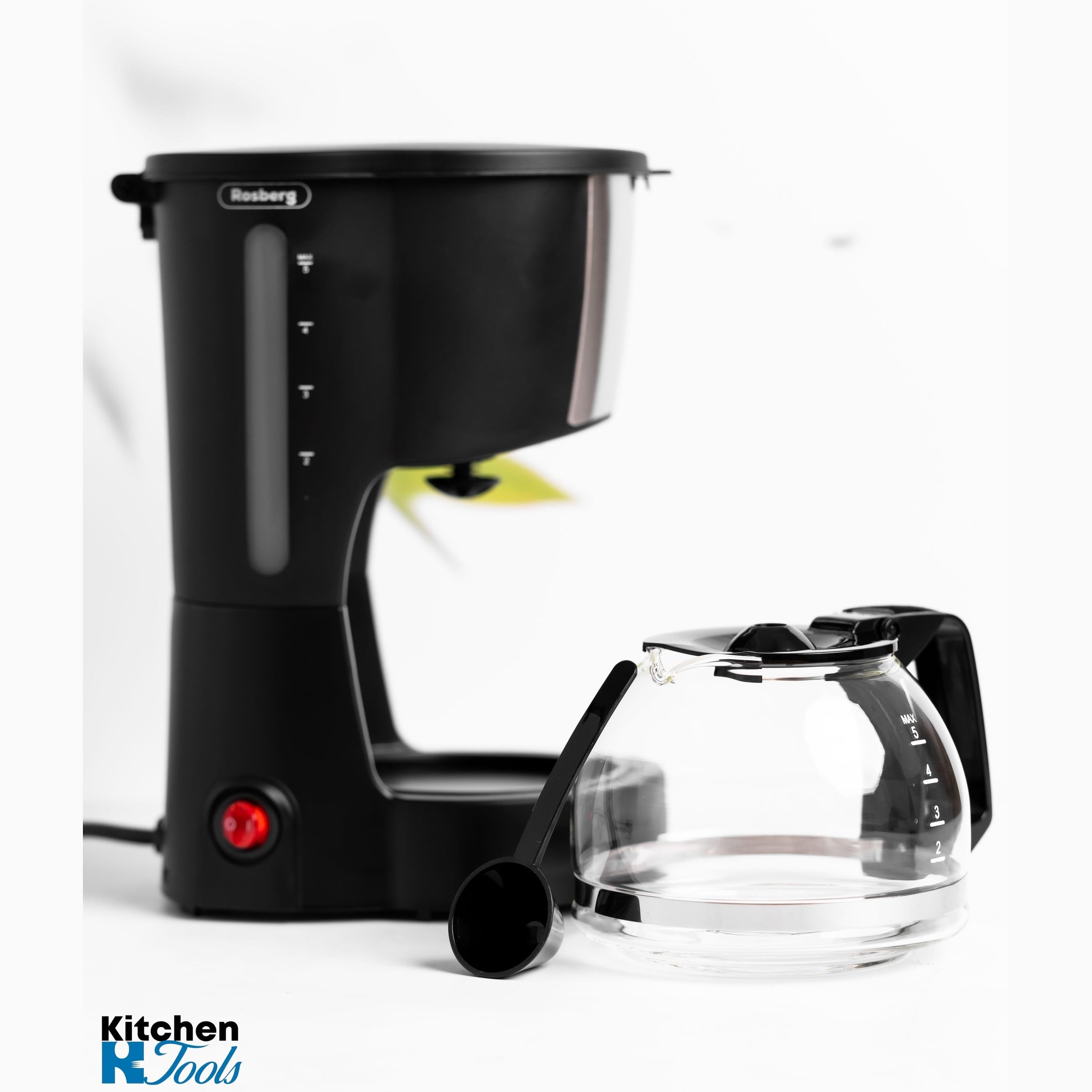Aparat de cafea Rosberg 600ml, cu filtre și carafă
