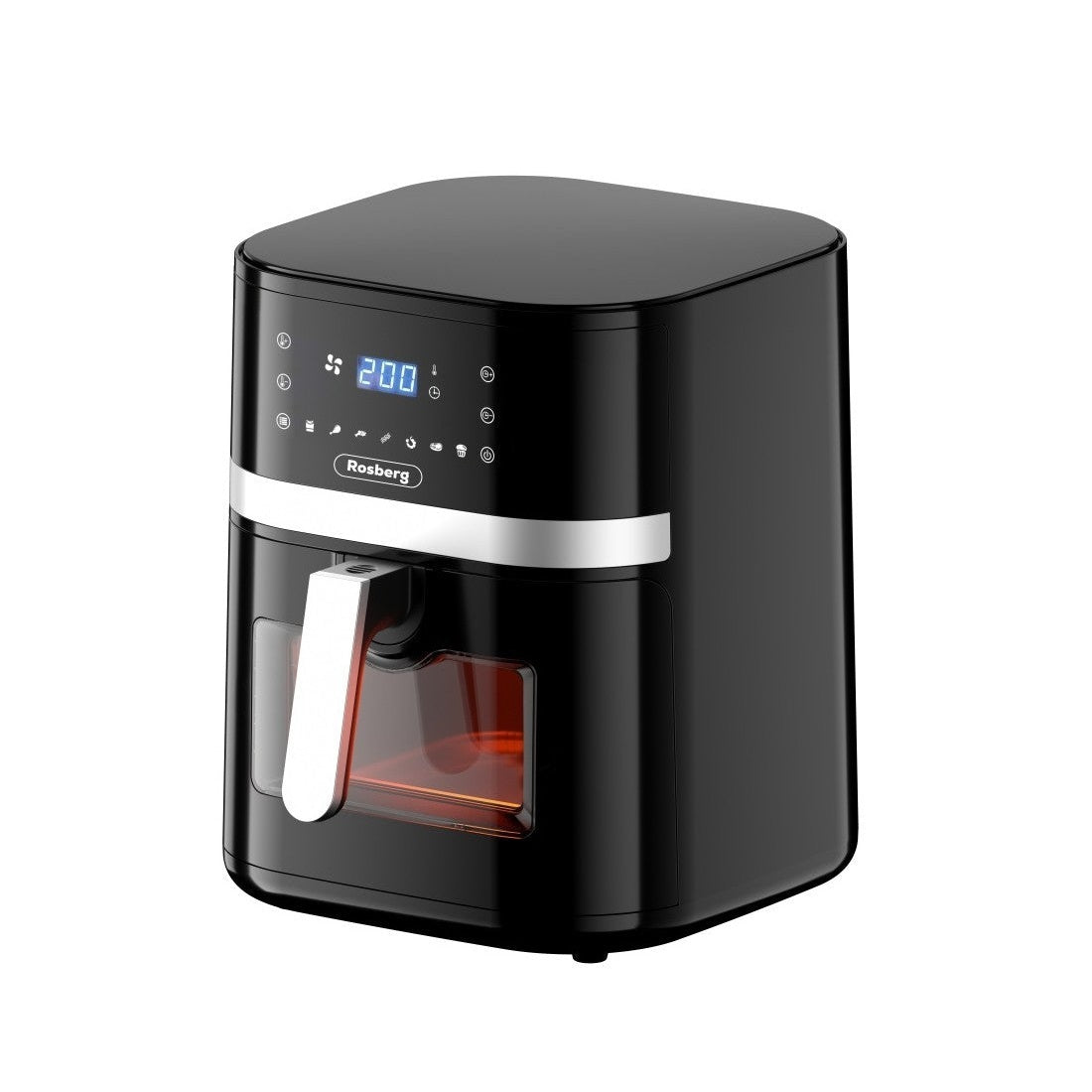 AirFryer Rosberg fără ulei, 1800W, 8L, Negru