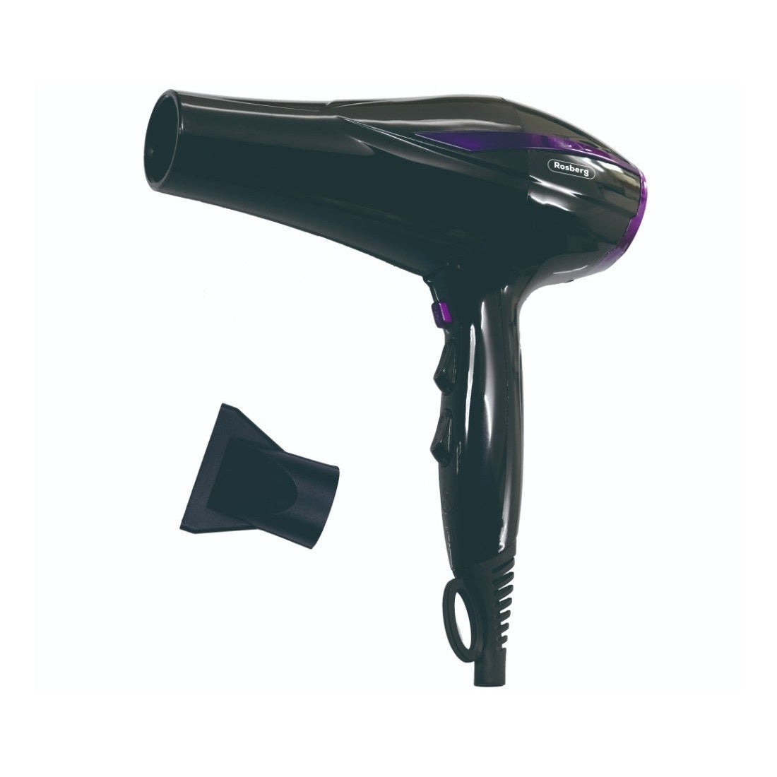 Uscător de păr Rosberg negru/mov, 2200W, 2 viteze