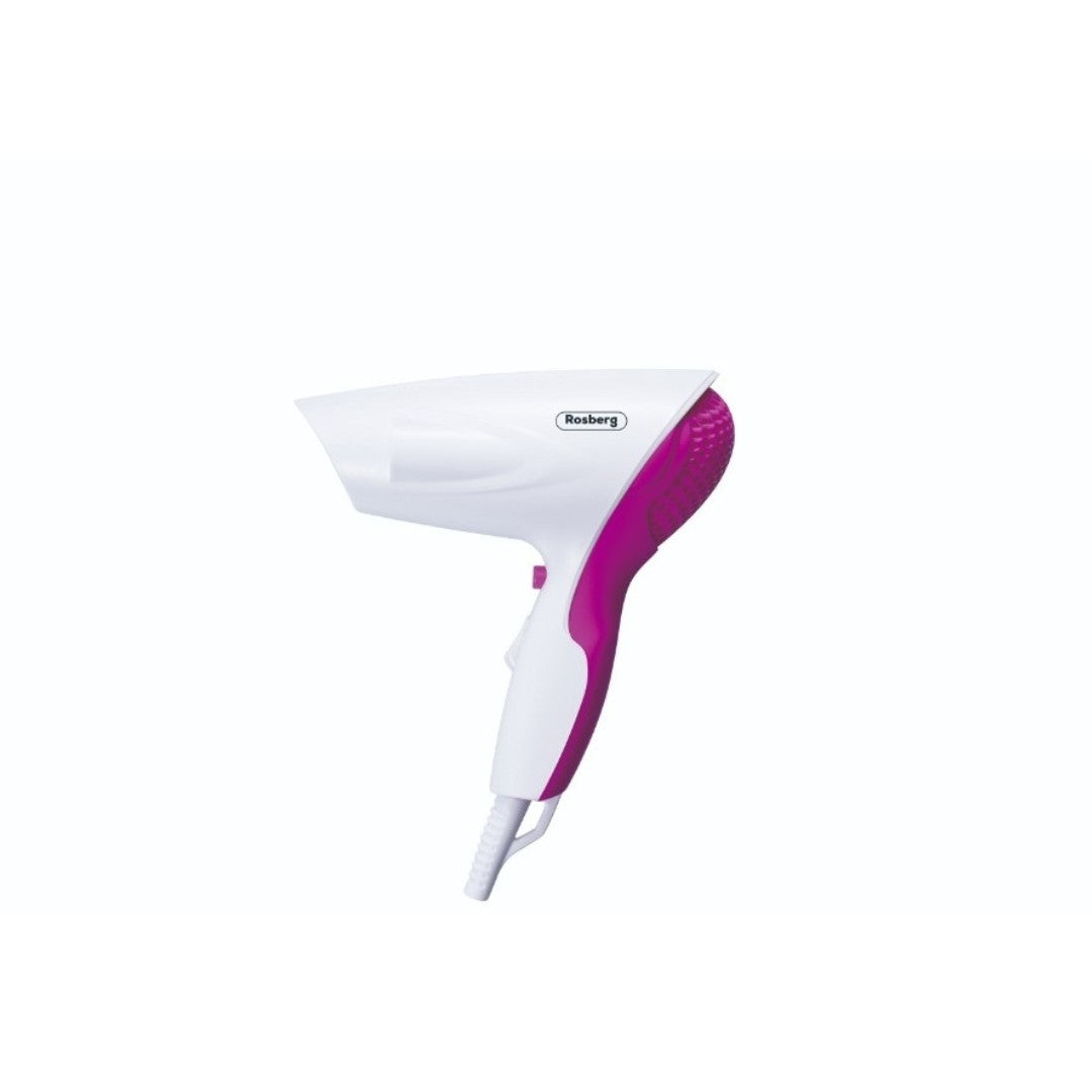 Uscător de păr Rosberg, alb/roz, performant