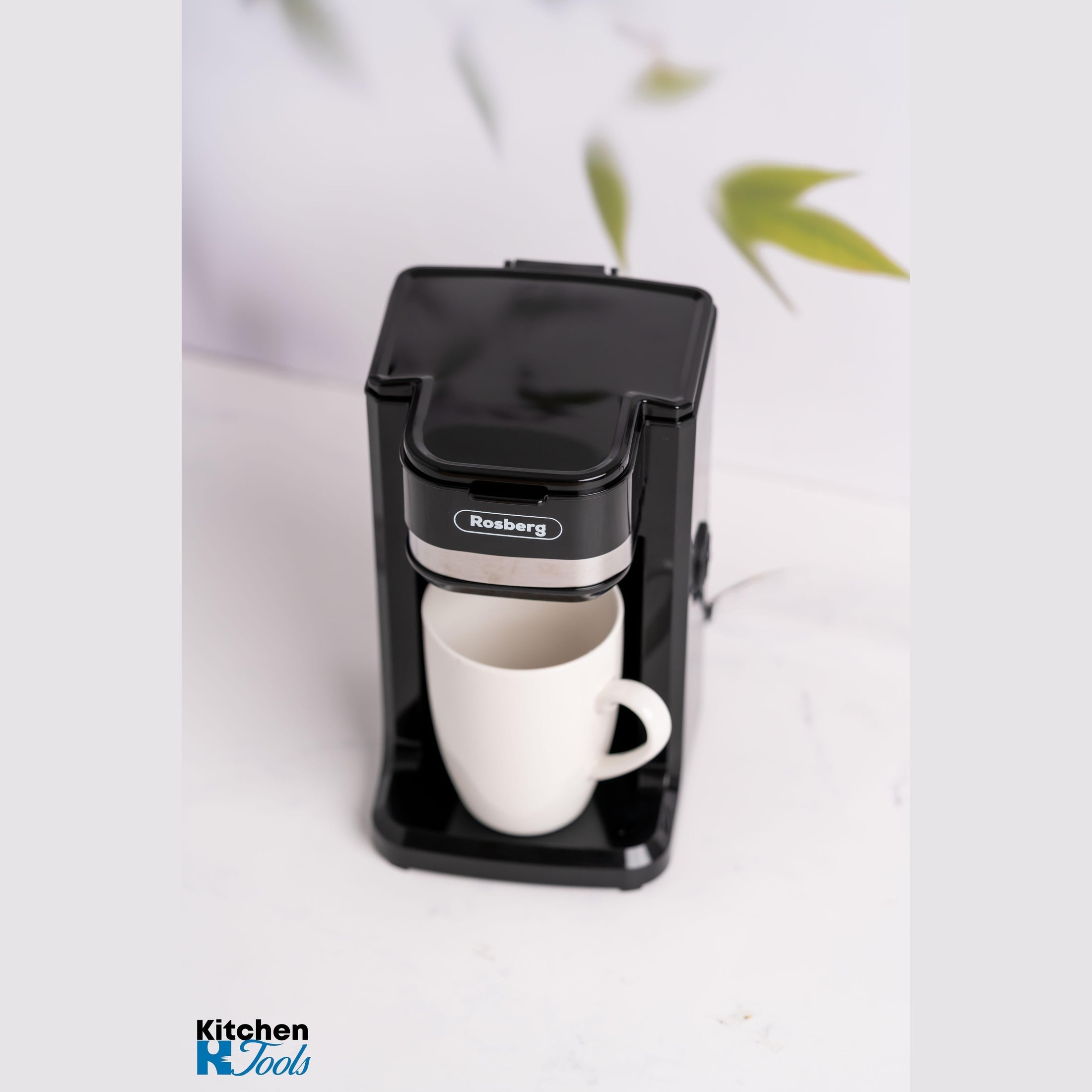 Espressor electric Rosberg, negru, 150ml capacitate