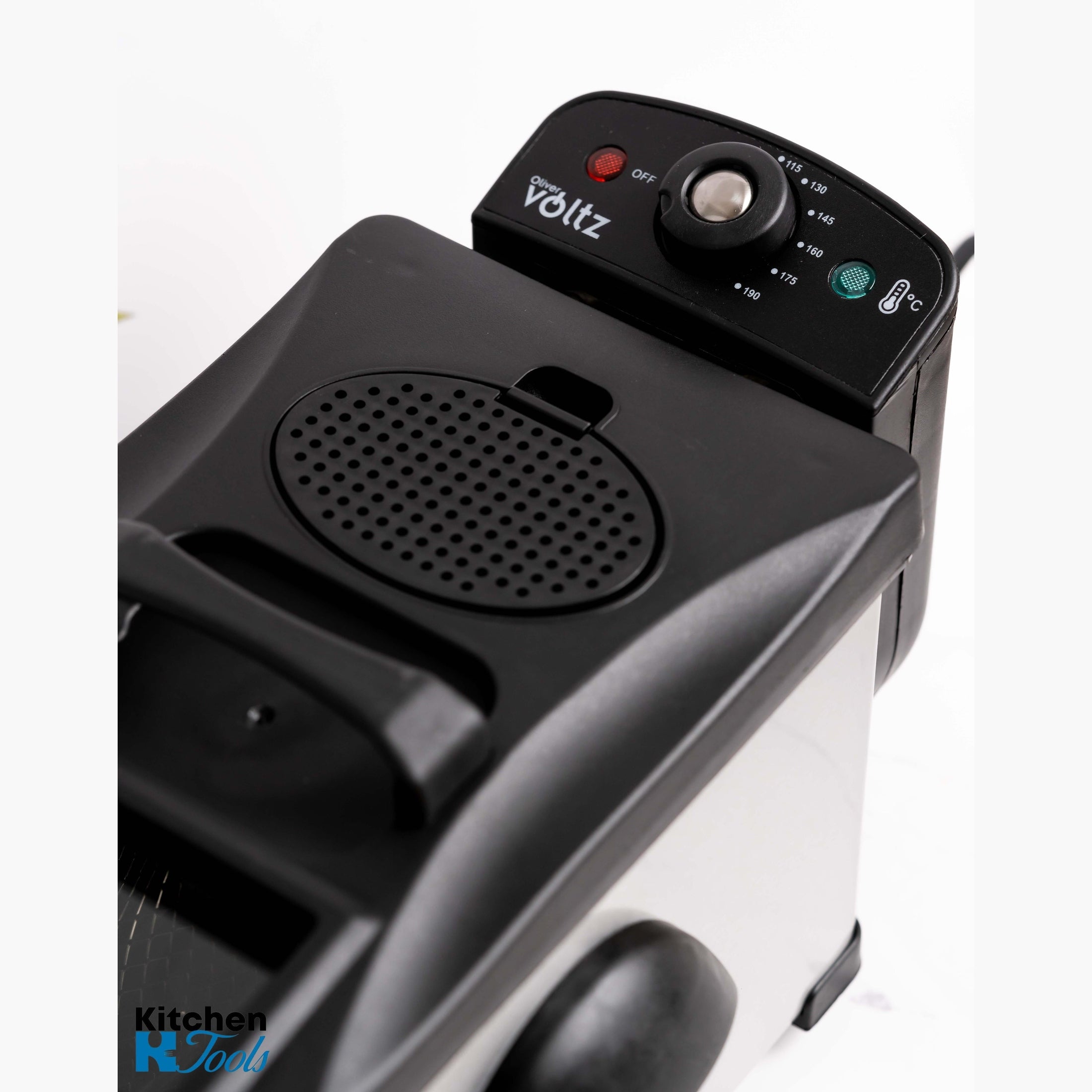 Friteuza Voltz 3L, 2200W, inox argintiu/negru