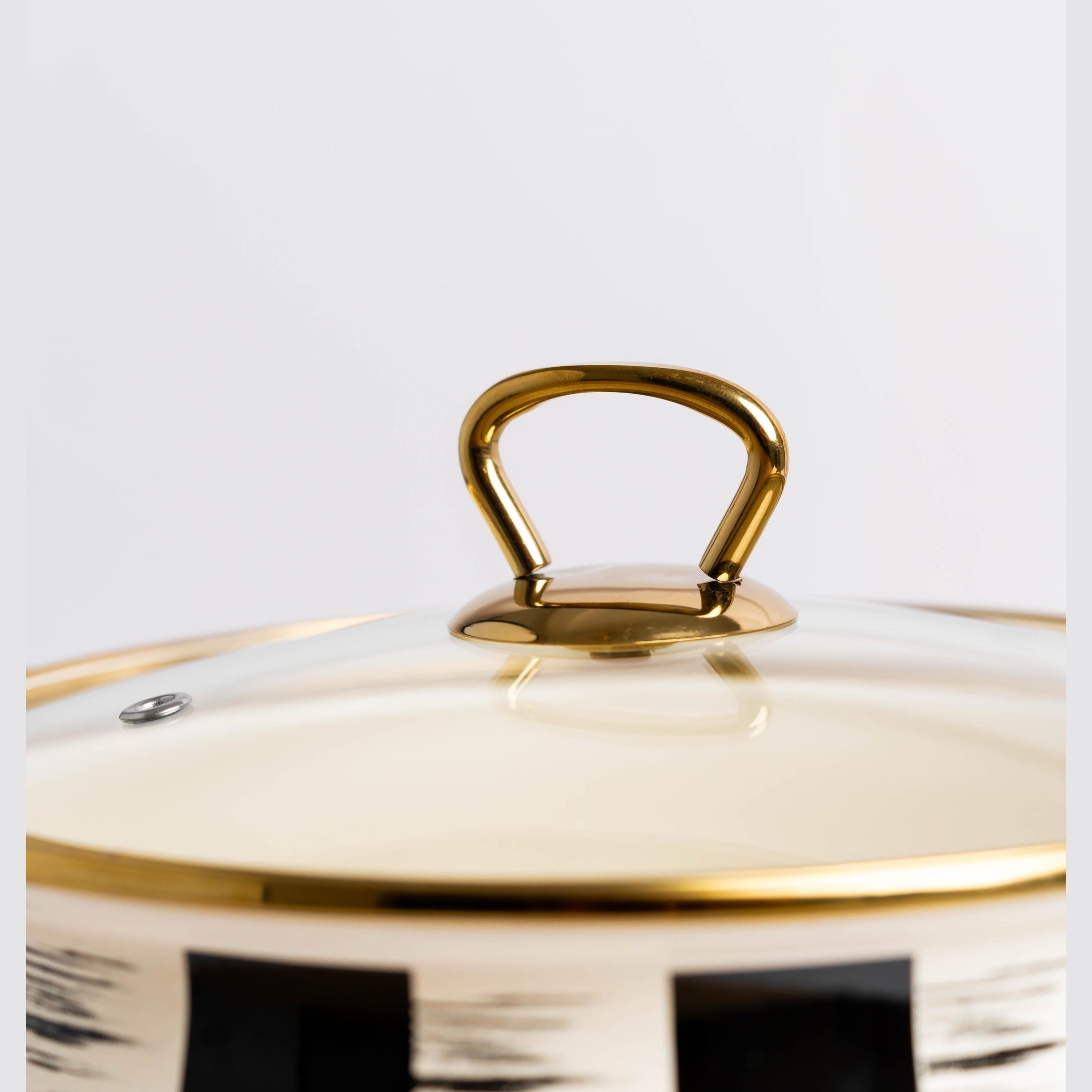 Cratiță emailată Goldmann, 26x14.5cm, bej-negru