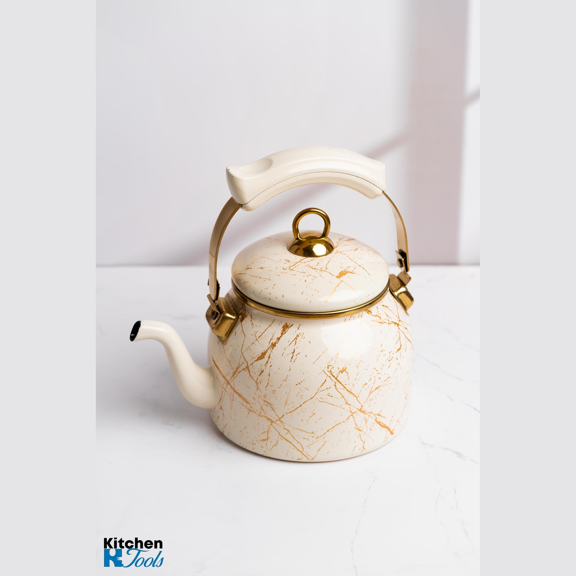 Ceainic emailat Goldmann 2.5L, bej