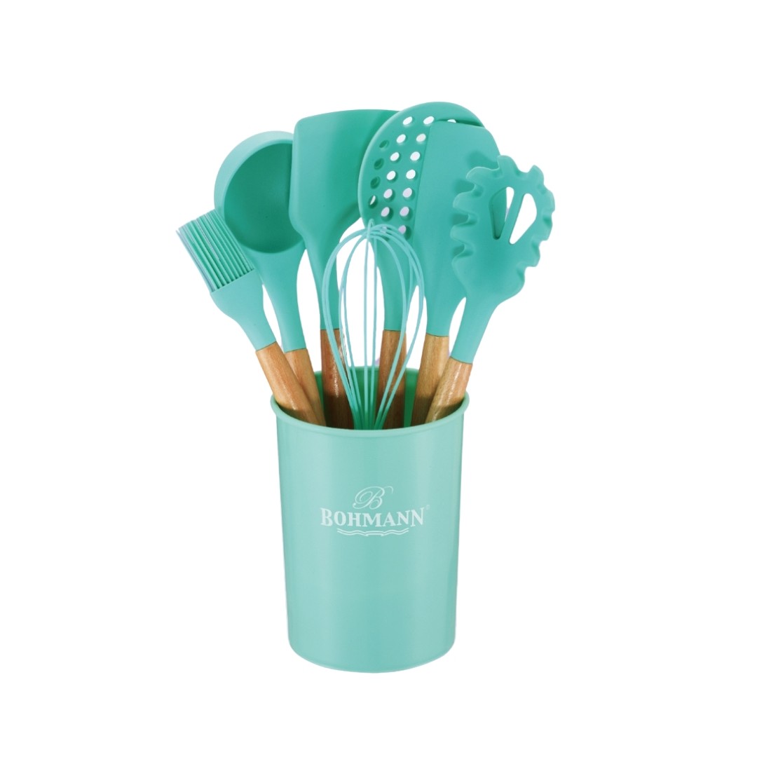 Set ustensile bucătărie Bohmann, silicon și lemn