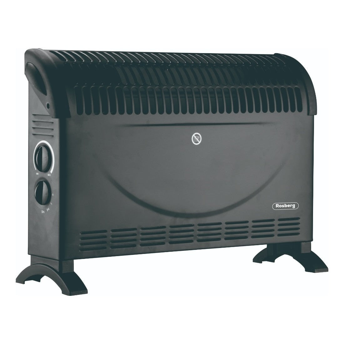 Convector electric Rosberg negru, 2000W cu 3 trepte