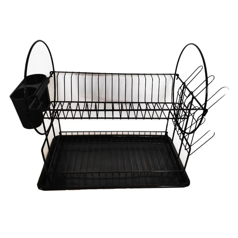 Uscator de Vase Rosberg Negru cu Tava si Suport