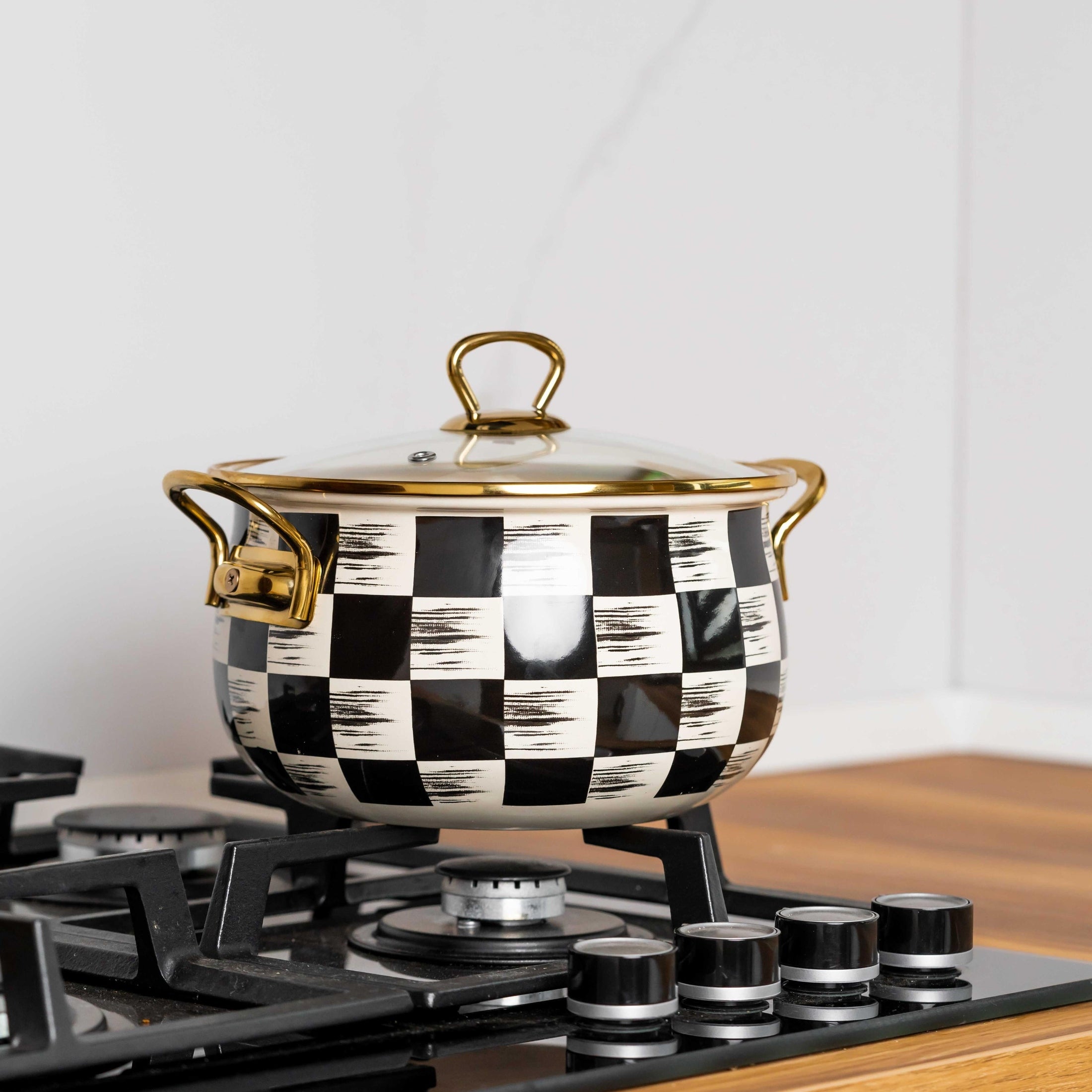 Cratita emailata Goldmann, 24cm, 6.2L, inductie, bej-negru