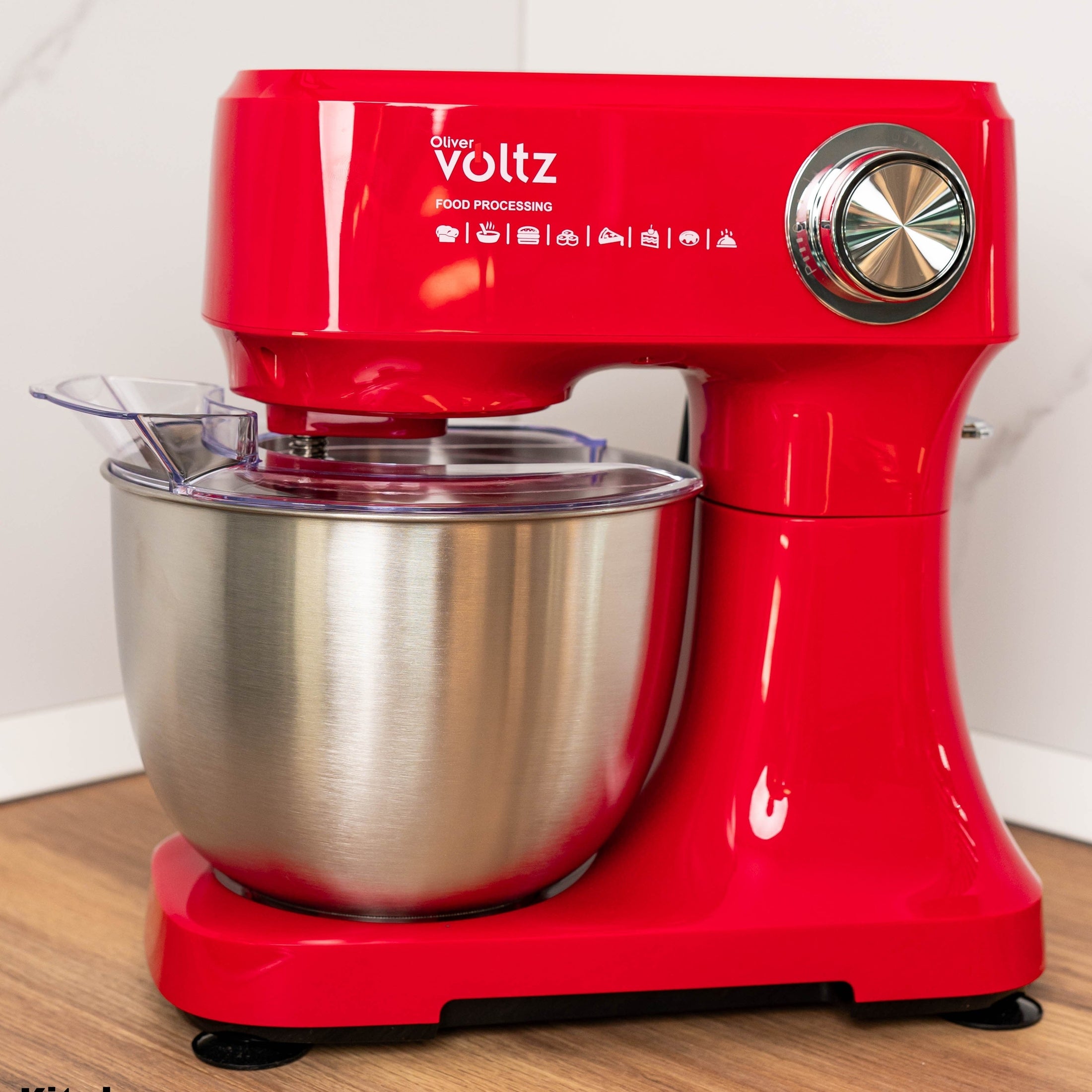 Mixer Planetar Oliver Voltz, 3.5L, 800W, roșu
