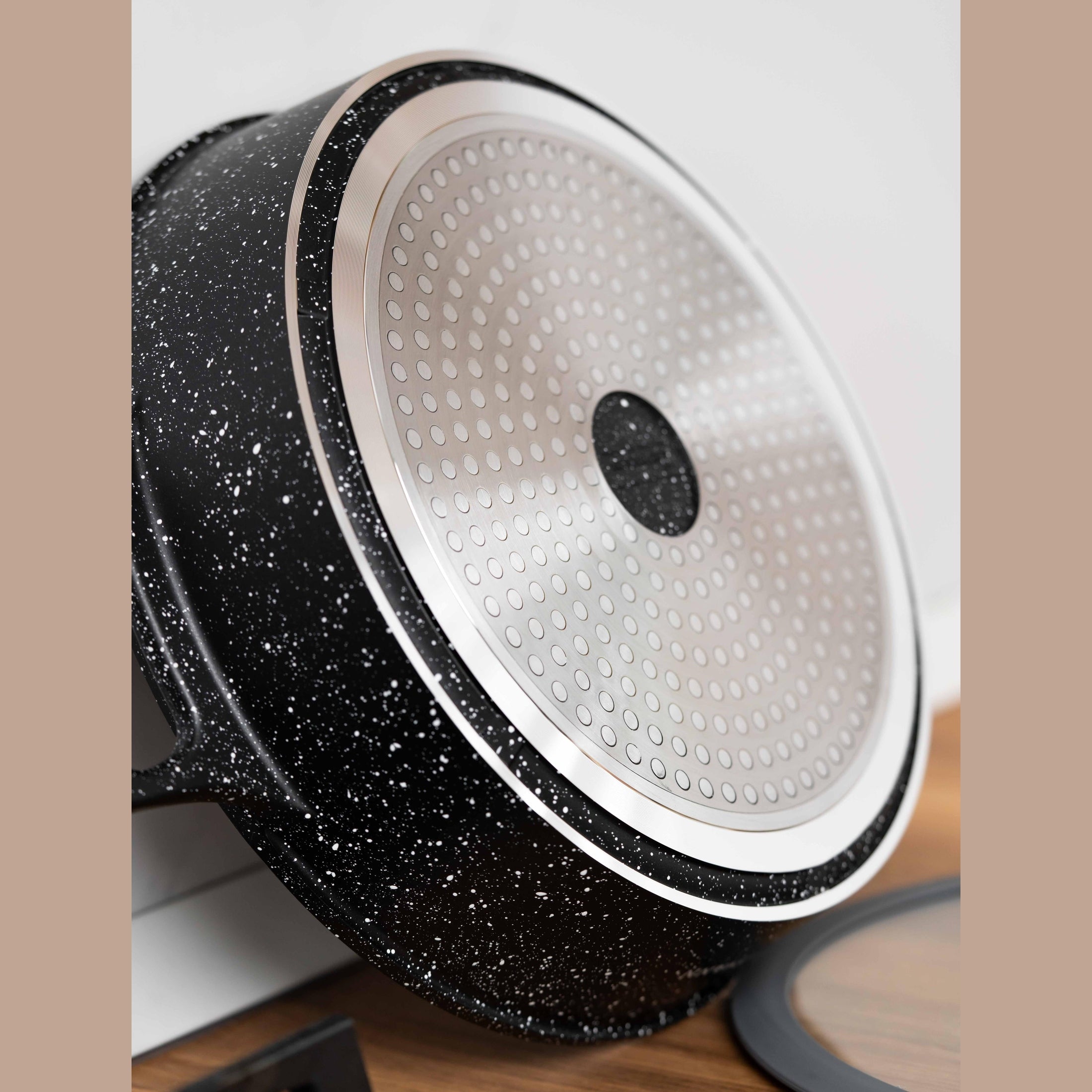 Cratită joasă din aluminiu Goldmann, 28cm cu capac