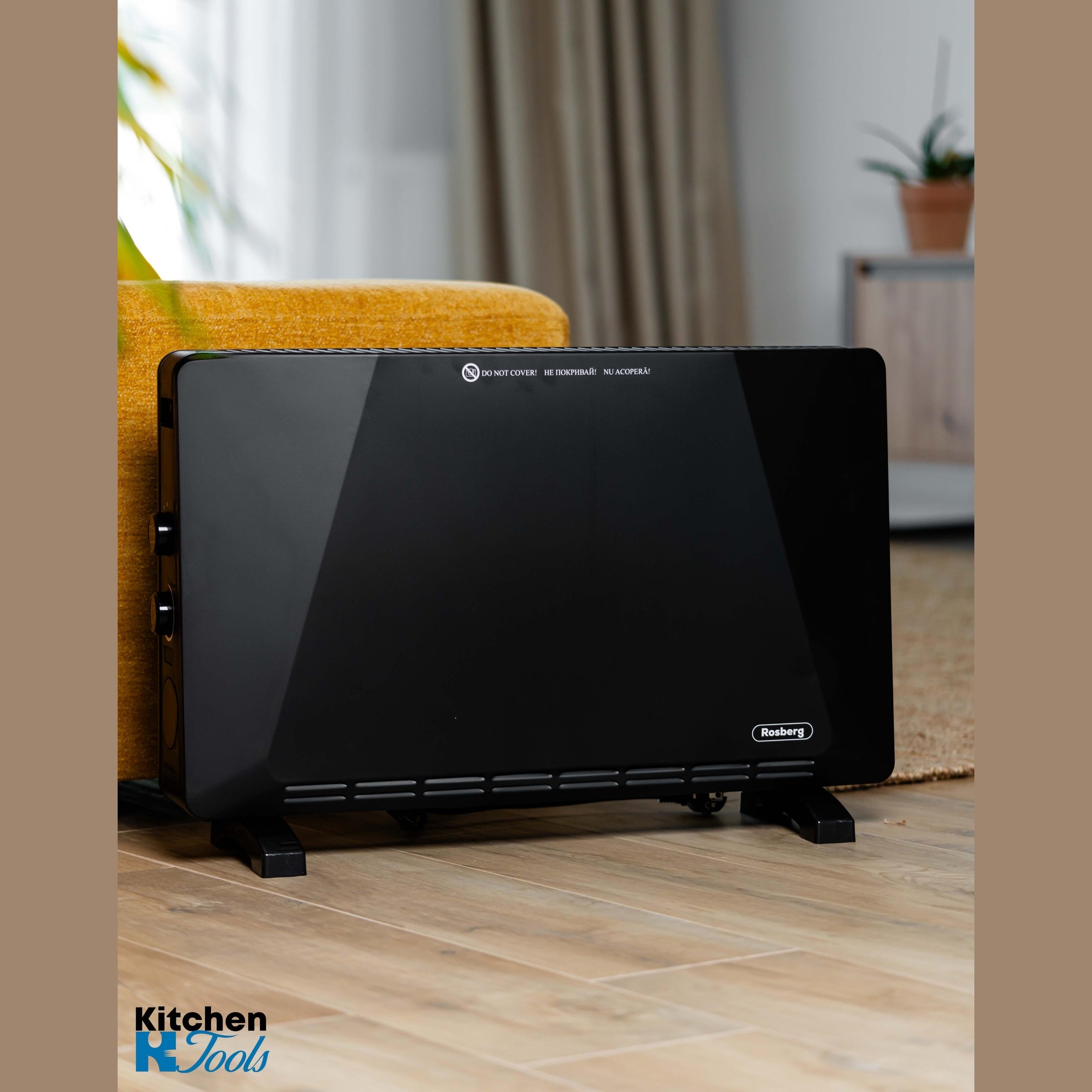 Convector electric Rosberg, negru, 2500W