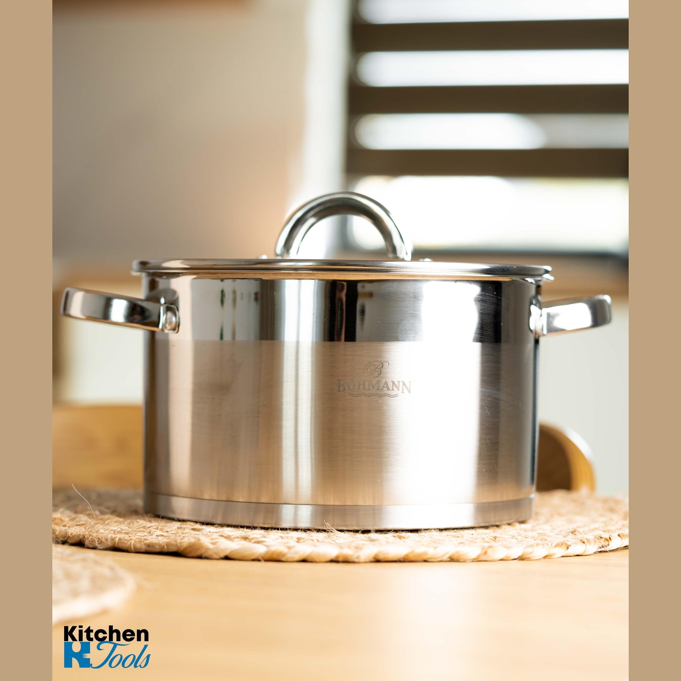 Cratiță Inox Bohmann 6.1L cu Capac Sticlă Termorezistentă