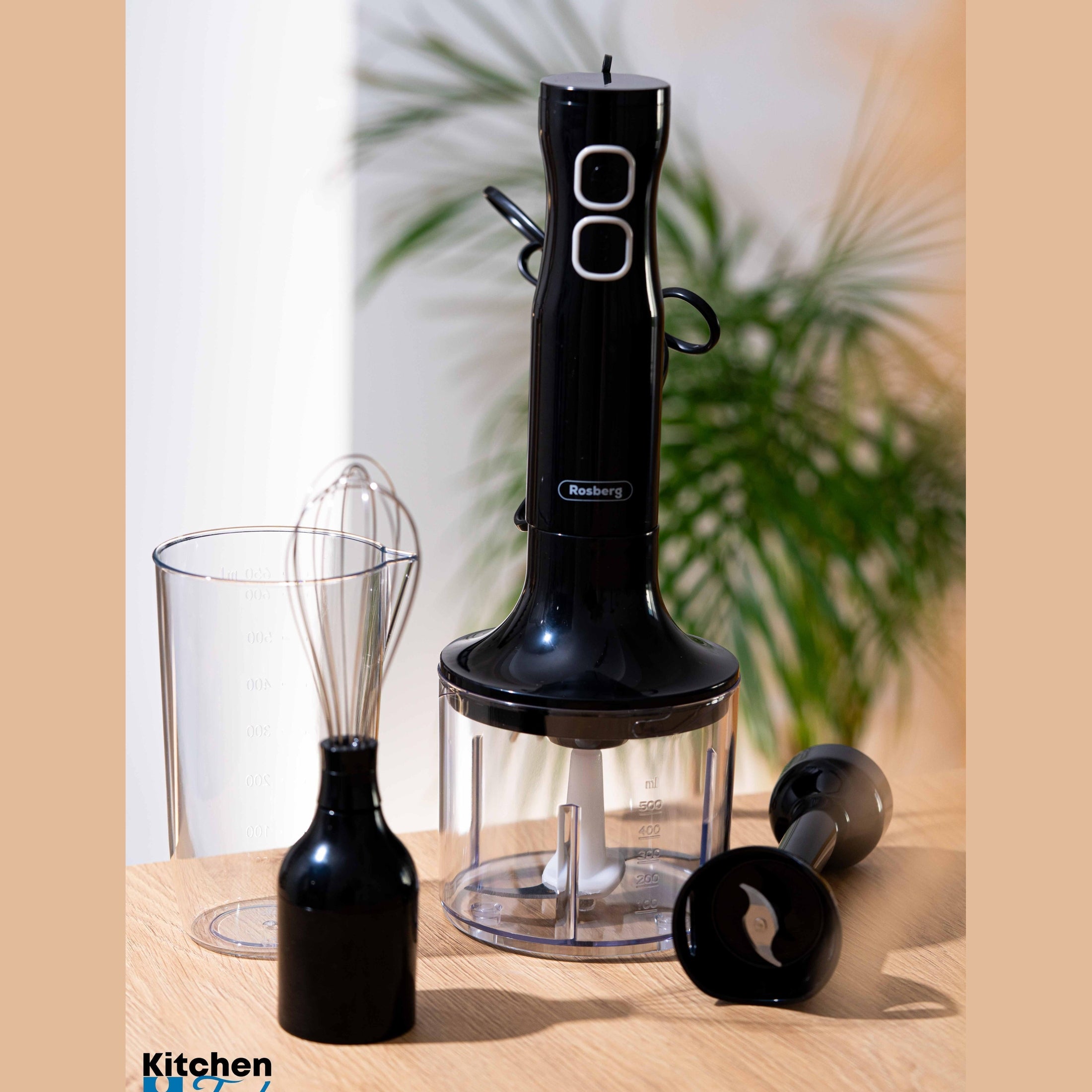 Blender 3 în 1 Rosberg, 400W, negru, ergonomic