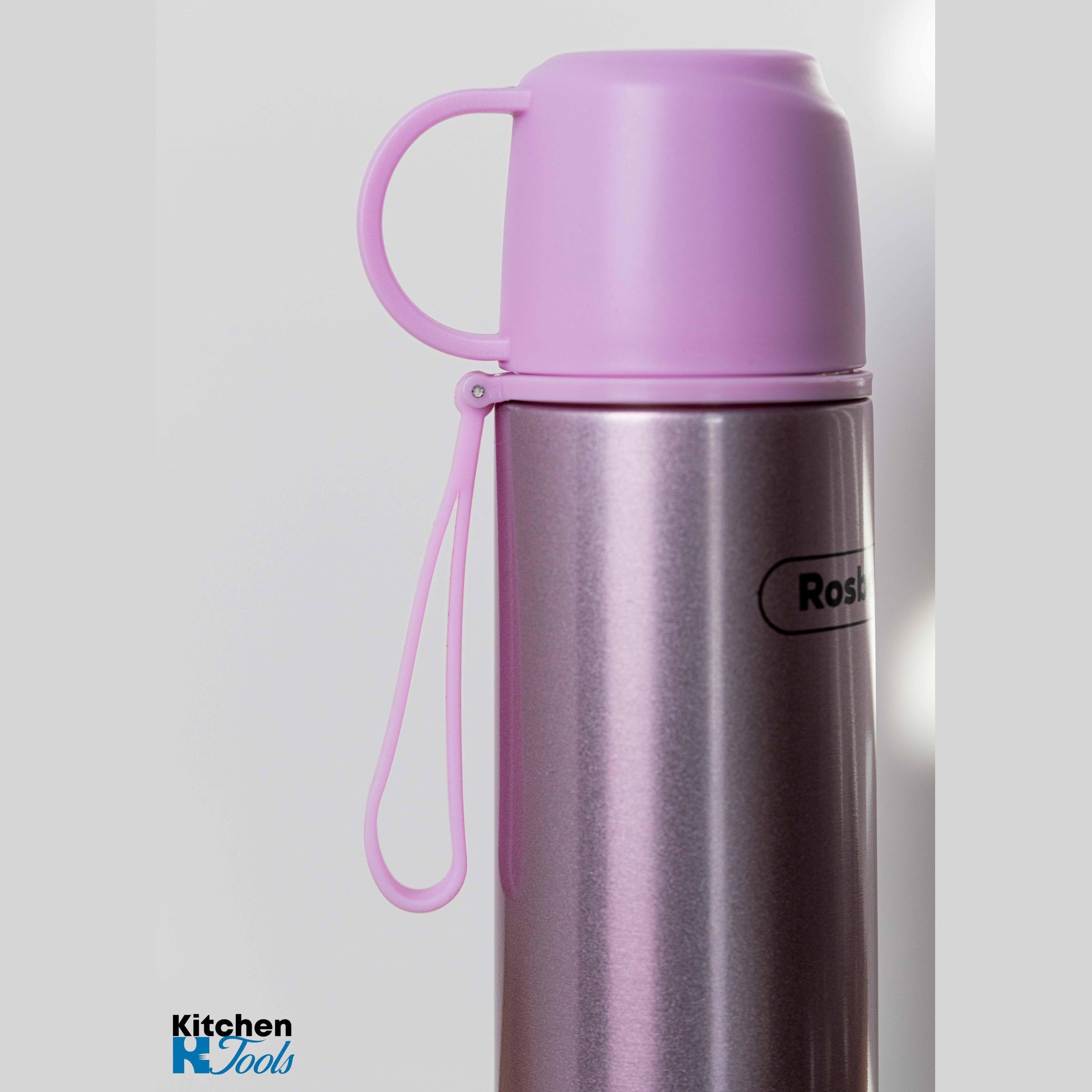 Termos Rosberg roz, 500ml, oțel inoxidabil, pereți dubli