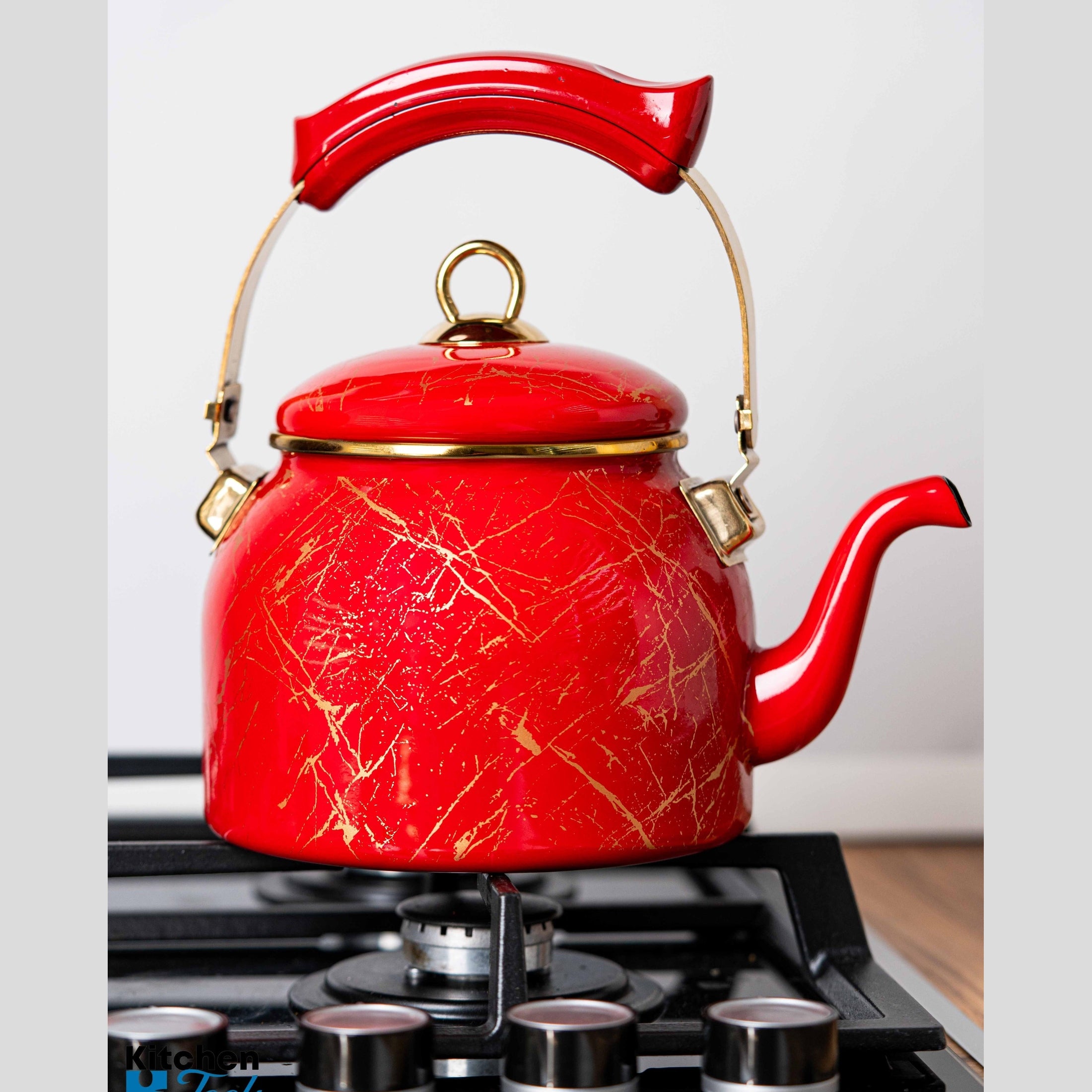 Ceainic emailat Goldmann 2.5L, roșu