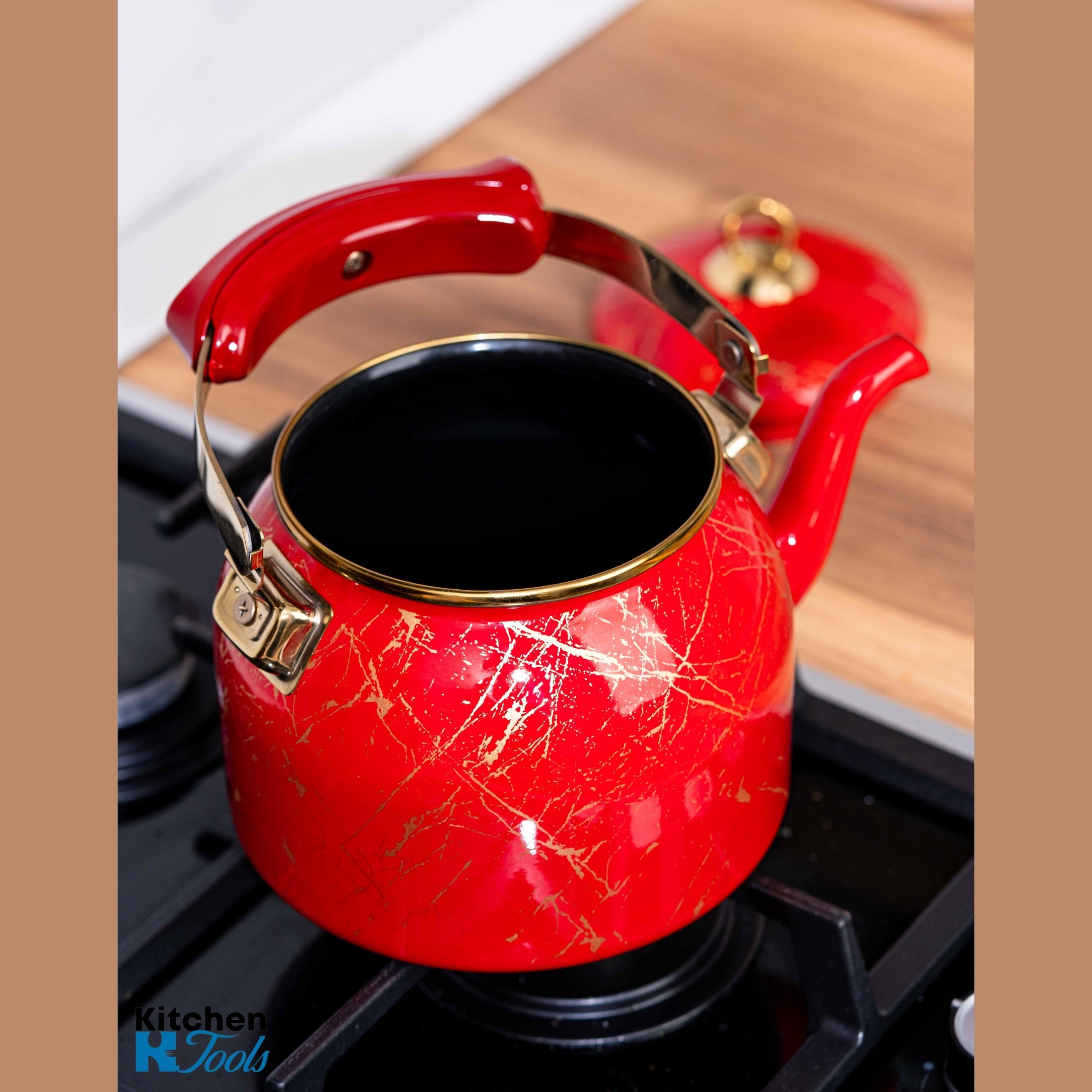 Ceainic emailat Goldmann 2.5L, roșu