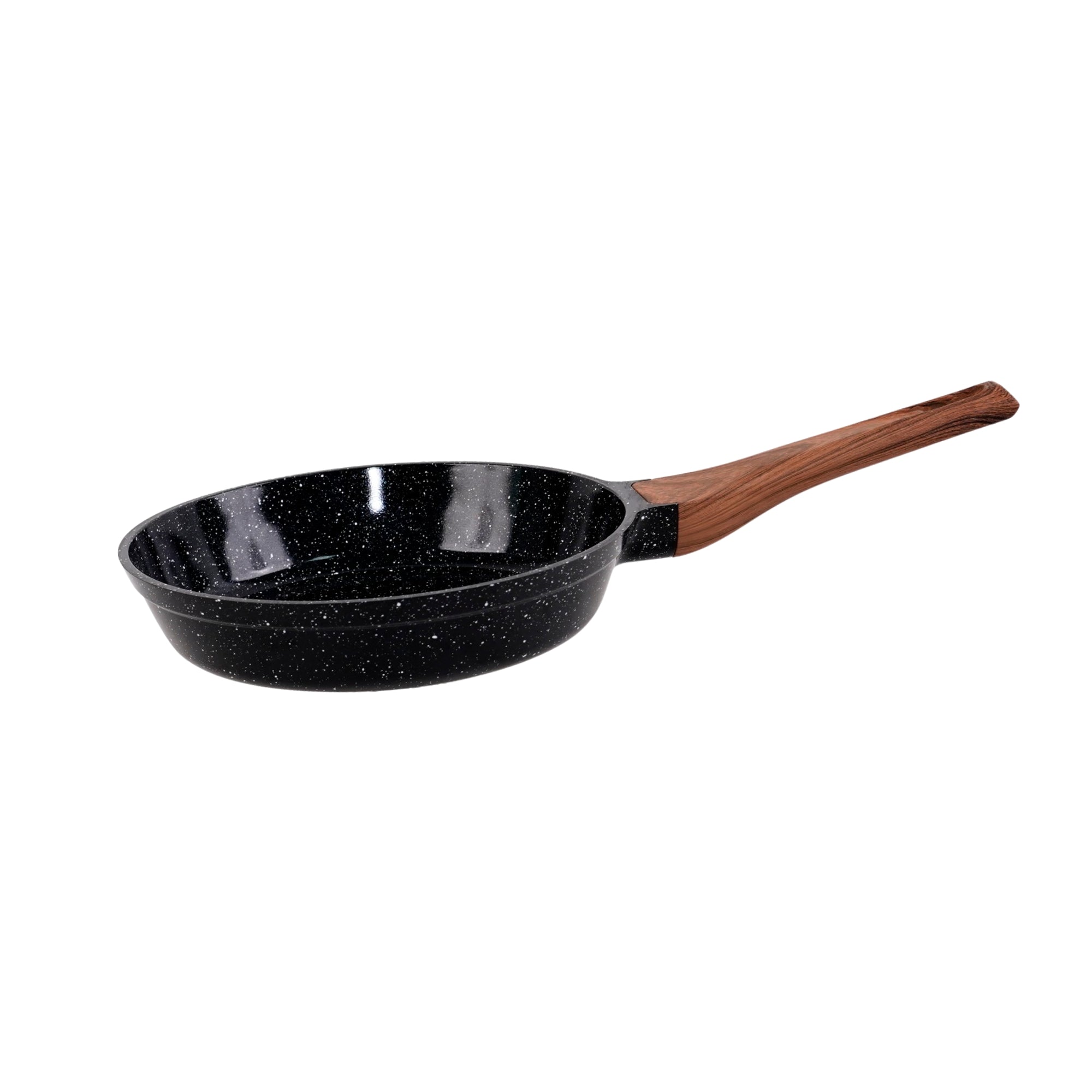 Tigaie inalta din aluminiu, 28x7cm, compatibila inductie, antiaderenta ceramica marmorata, Goldmann