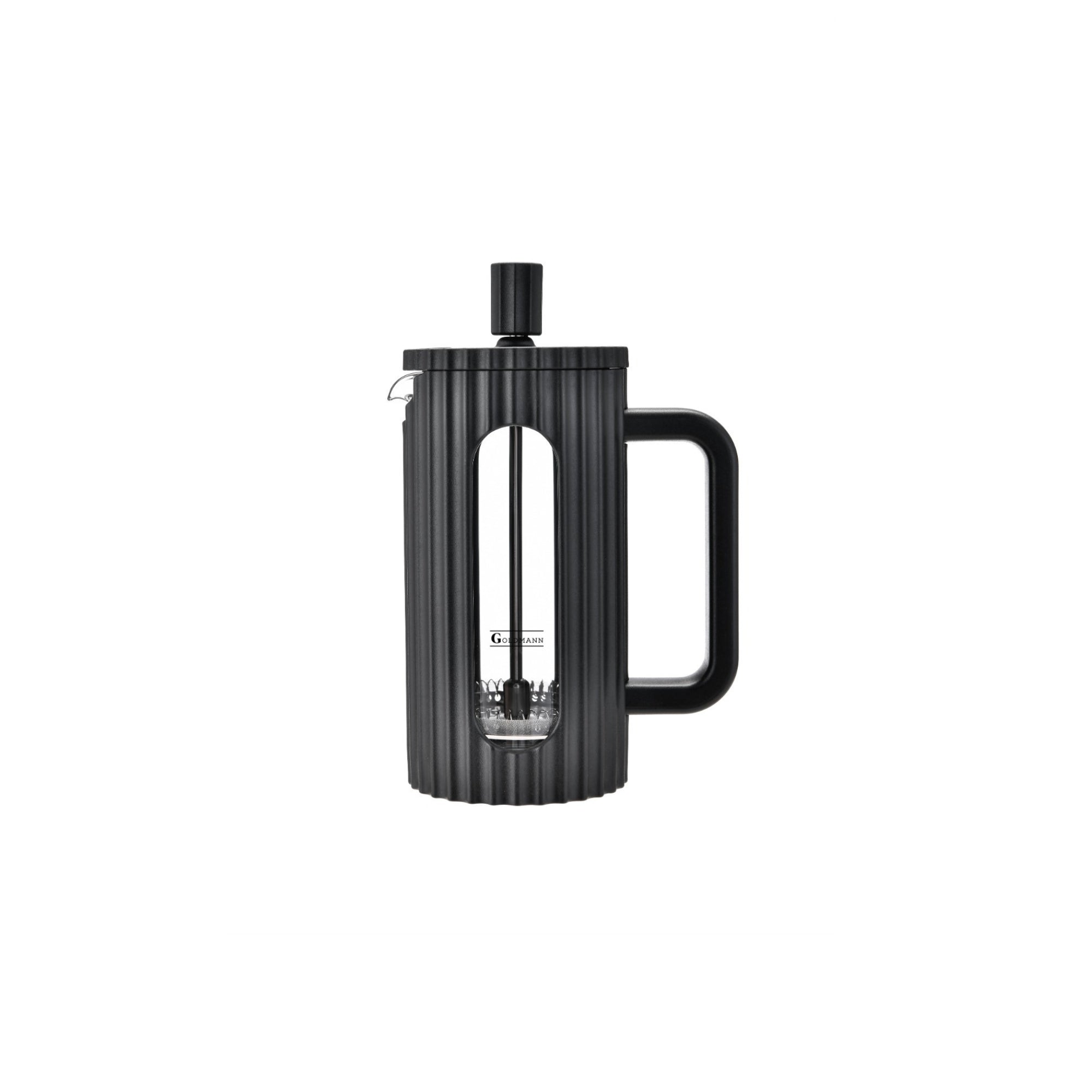 Infuzor pentru ceai/cafea, 1000ml, sticla termorezistenta, Goldmann, negru