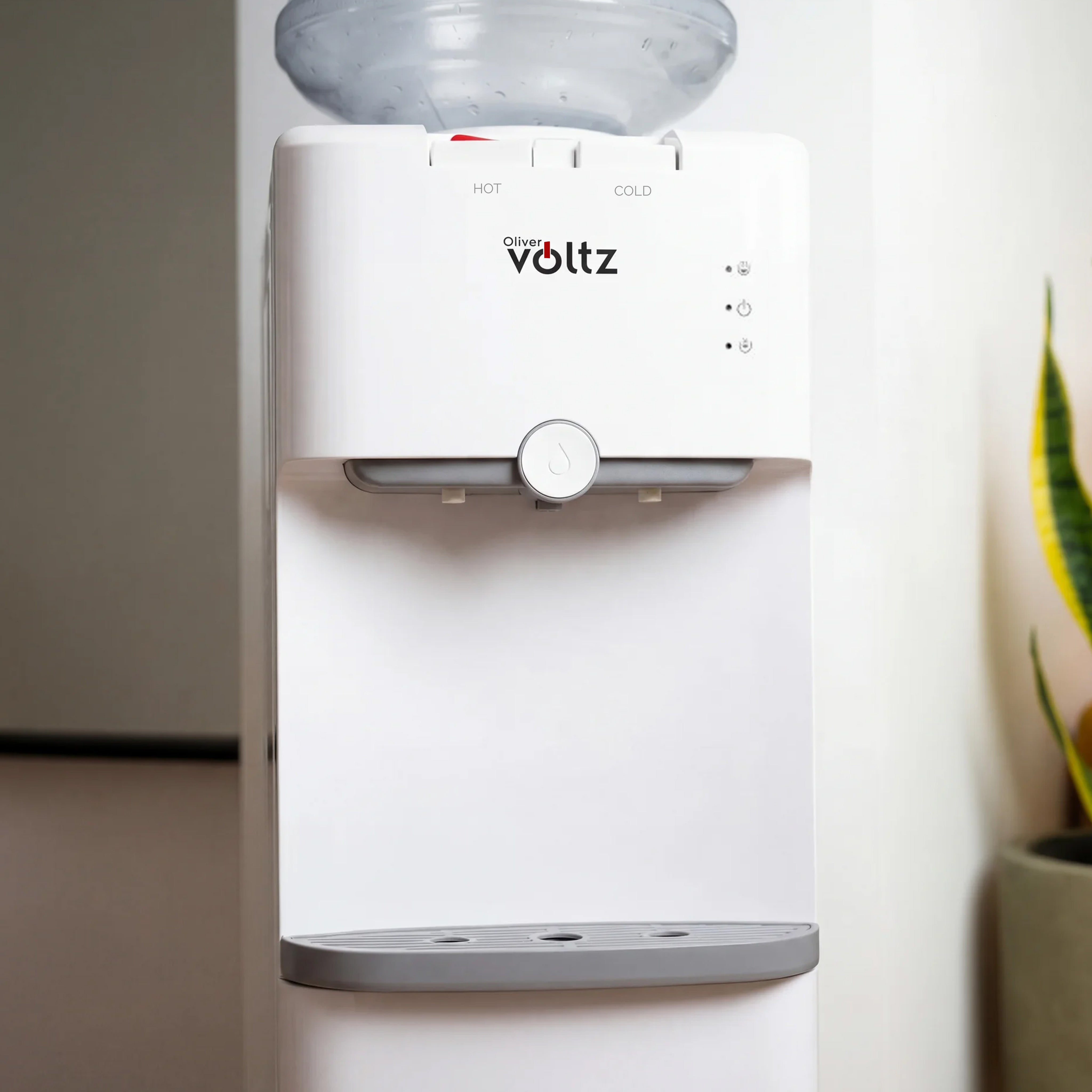 Dozator de apa, apa calda/rece, rezervor inox, temperatura 10°C-90°C, Oliver Voltz, alb