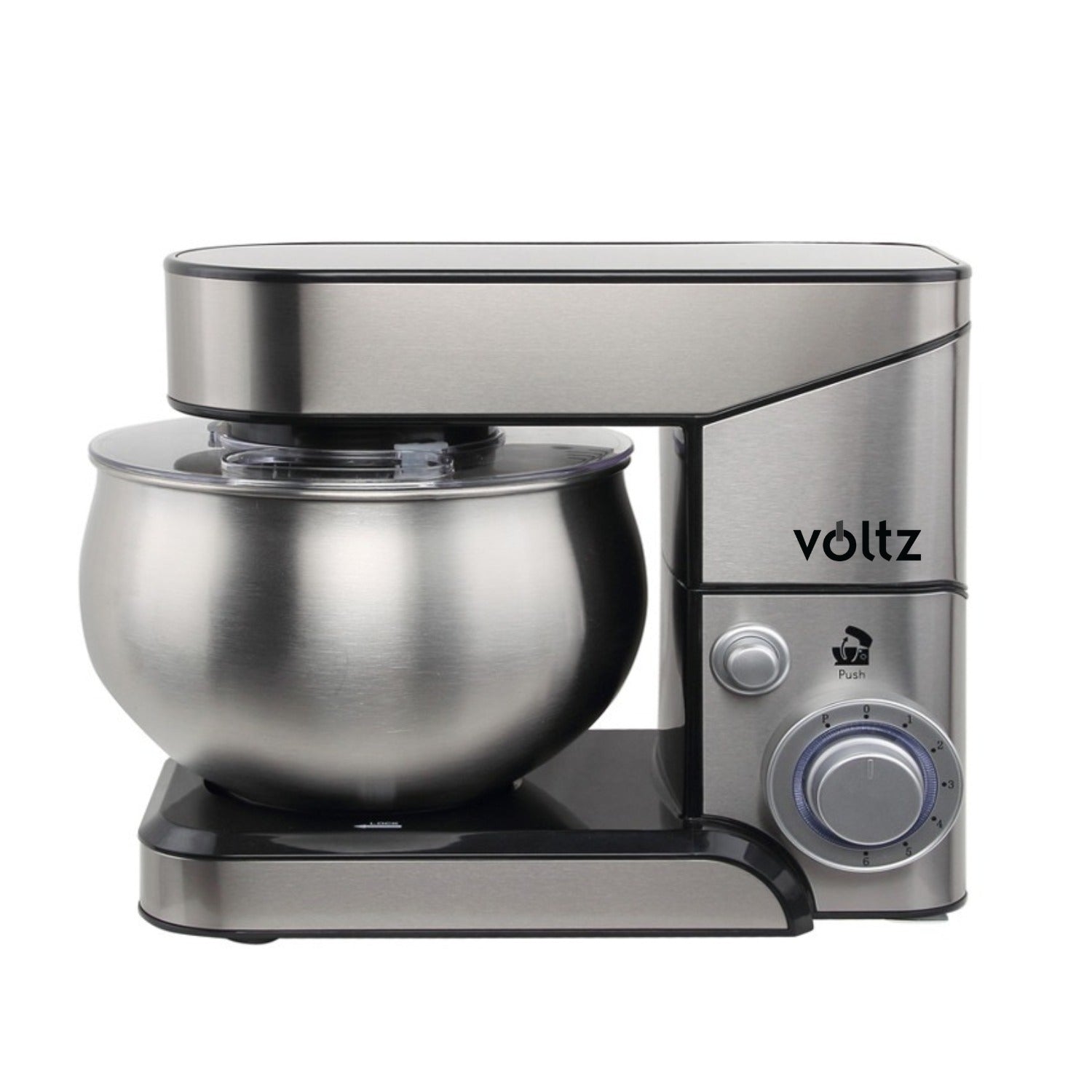 Mixer cu bol 1600 W, 5L, Voltz, , 6 viteze plus puls, bol inox, tel, carlig framantare, palete amestecare, paleta RESIGILAT