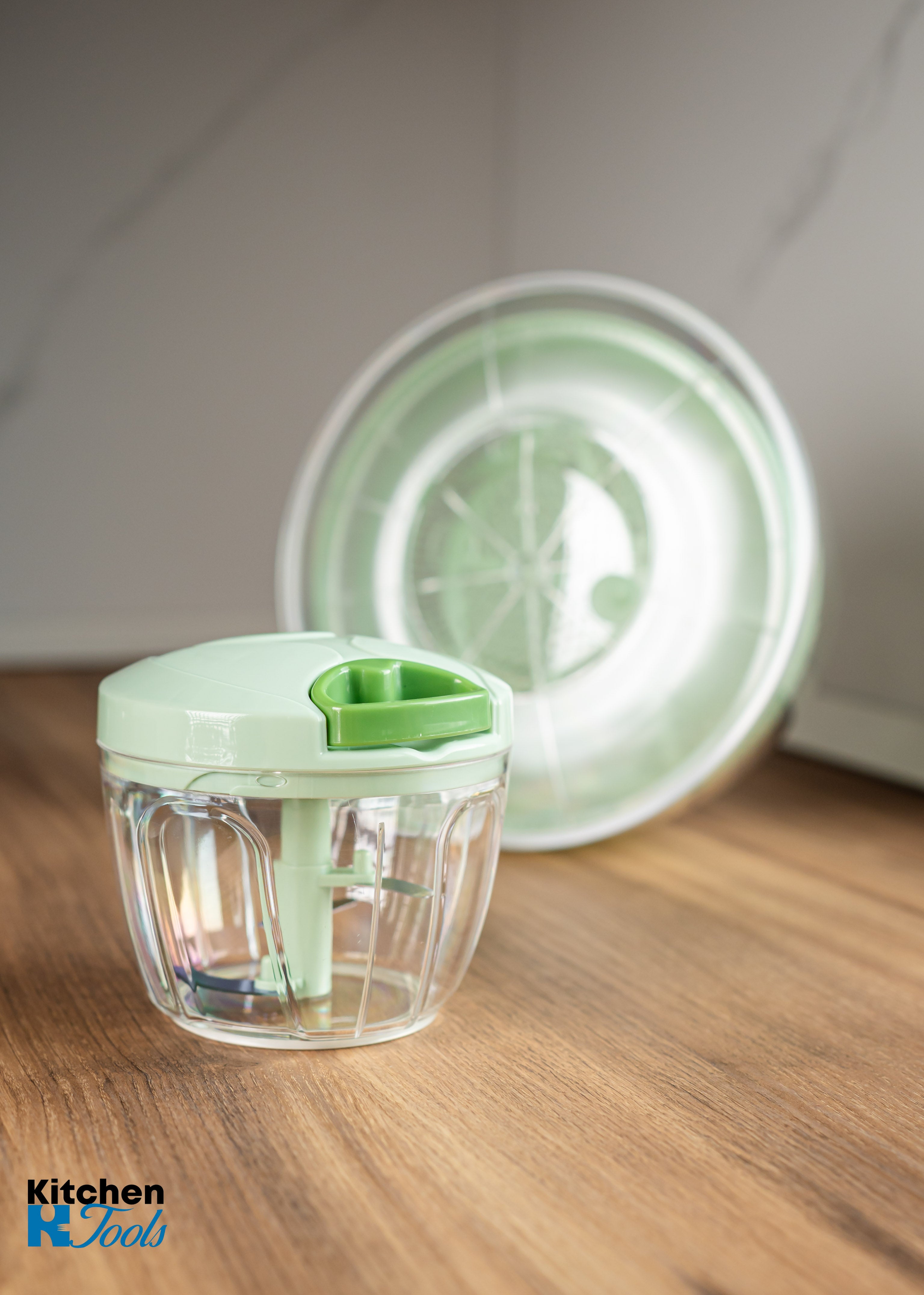 Tocator manual cu 2 lame din otel, Rosberg, 400ml, baza antiderapanta