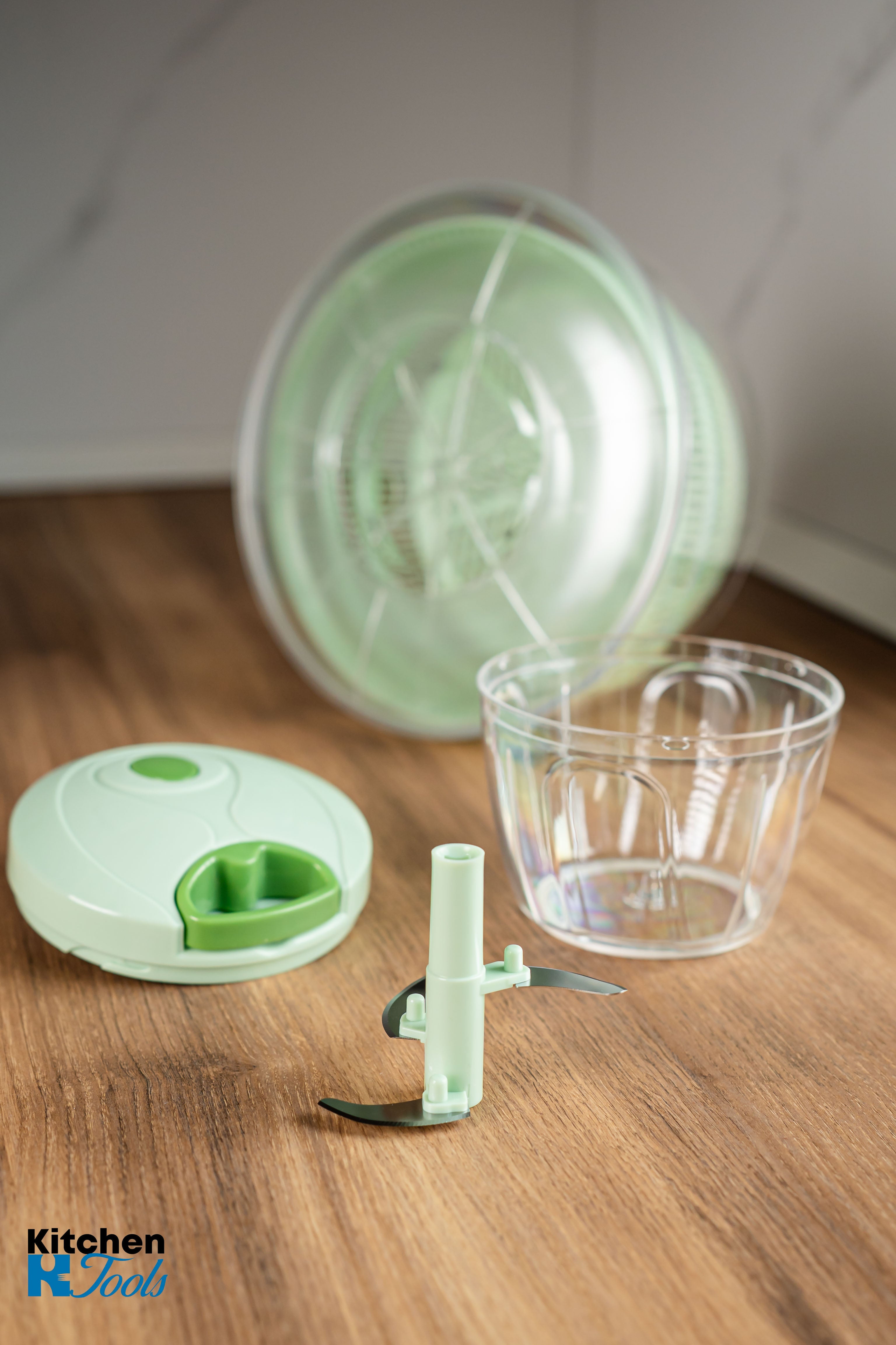 Tocator manual cu 2 lame din otel, Rosberg, 400ml, baza antiderapanta