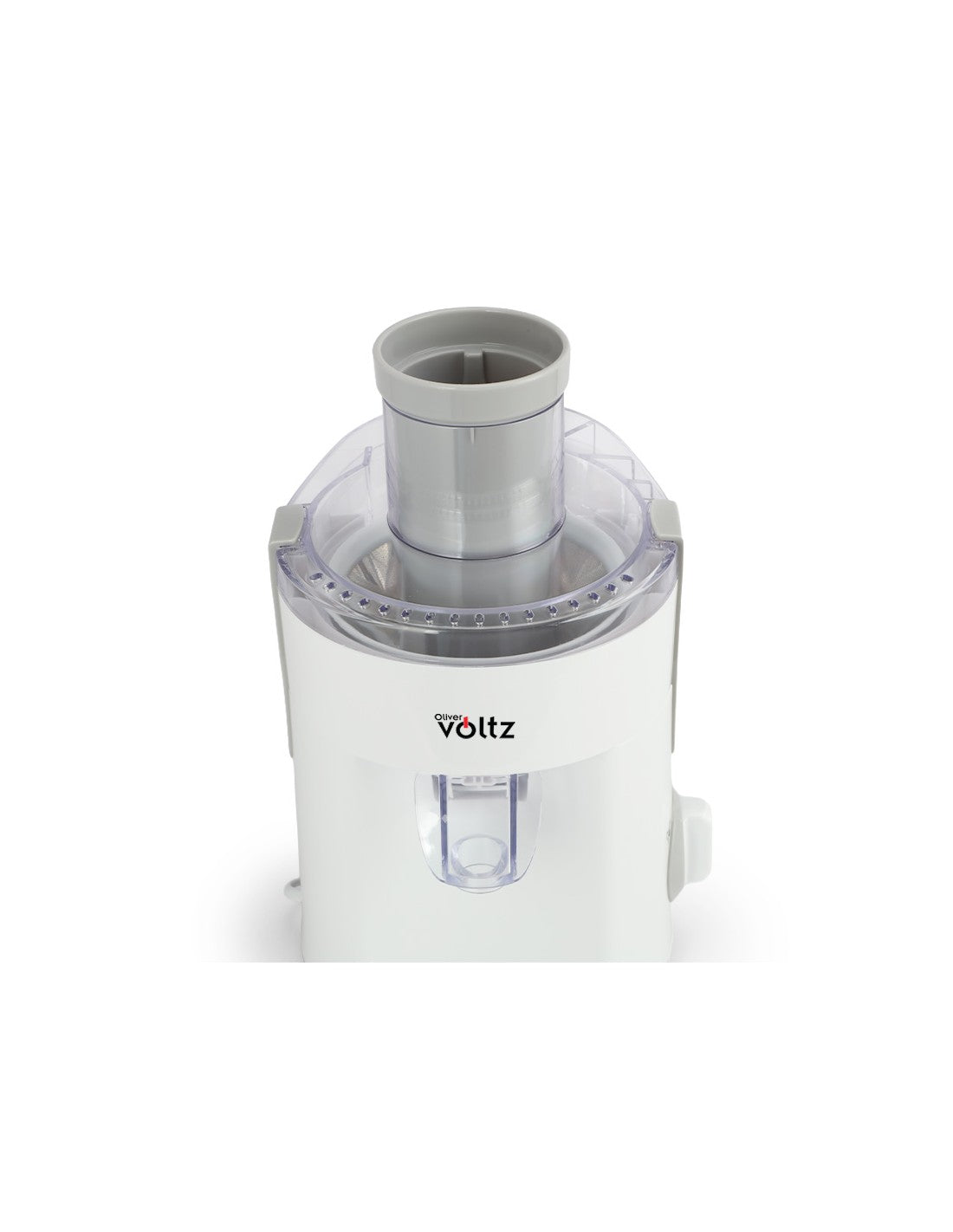 Storcator electric de fructe/legume, 400W, 600 ml, 2 viteze, sita metalica, Oliver Voltz, alb