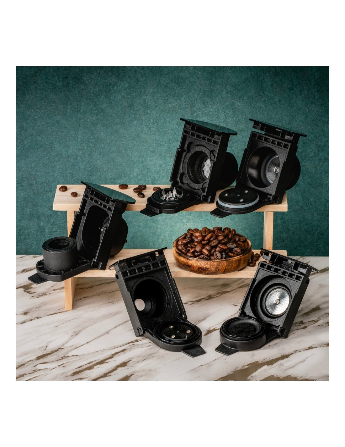 Espressor 8 in 1, 19 bari, 1450W, cafea macinata/capsule, rezervor 1 litru, spumare lapte, Oliver Voltz