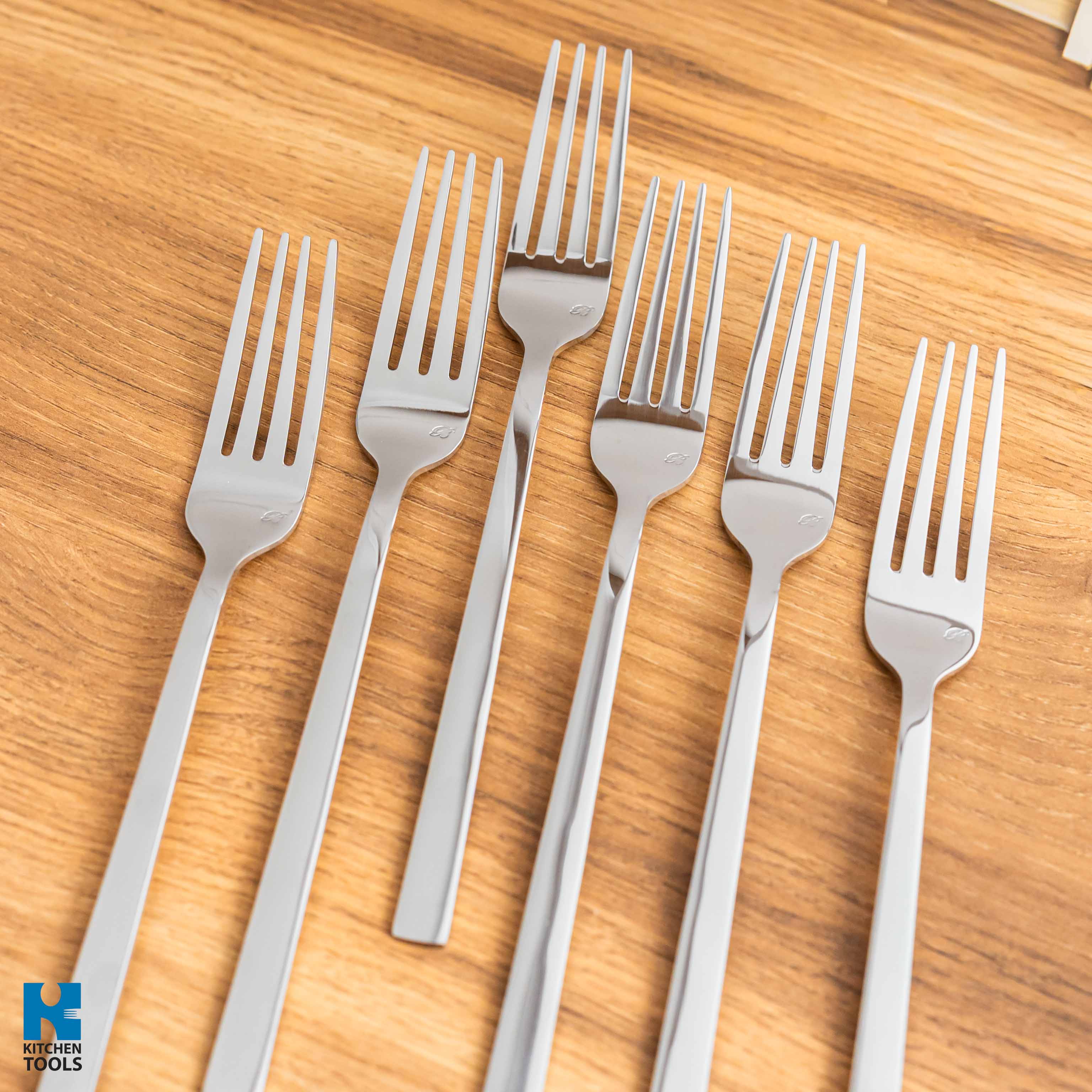 Set furculite 6 piese, otel inoxidabil, finisaj lucios, Bohmann, argintiu