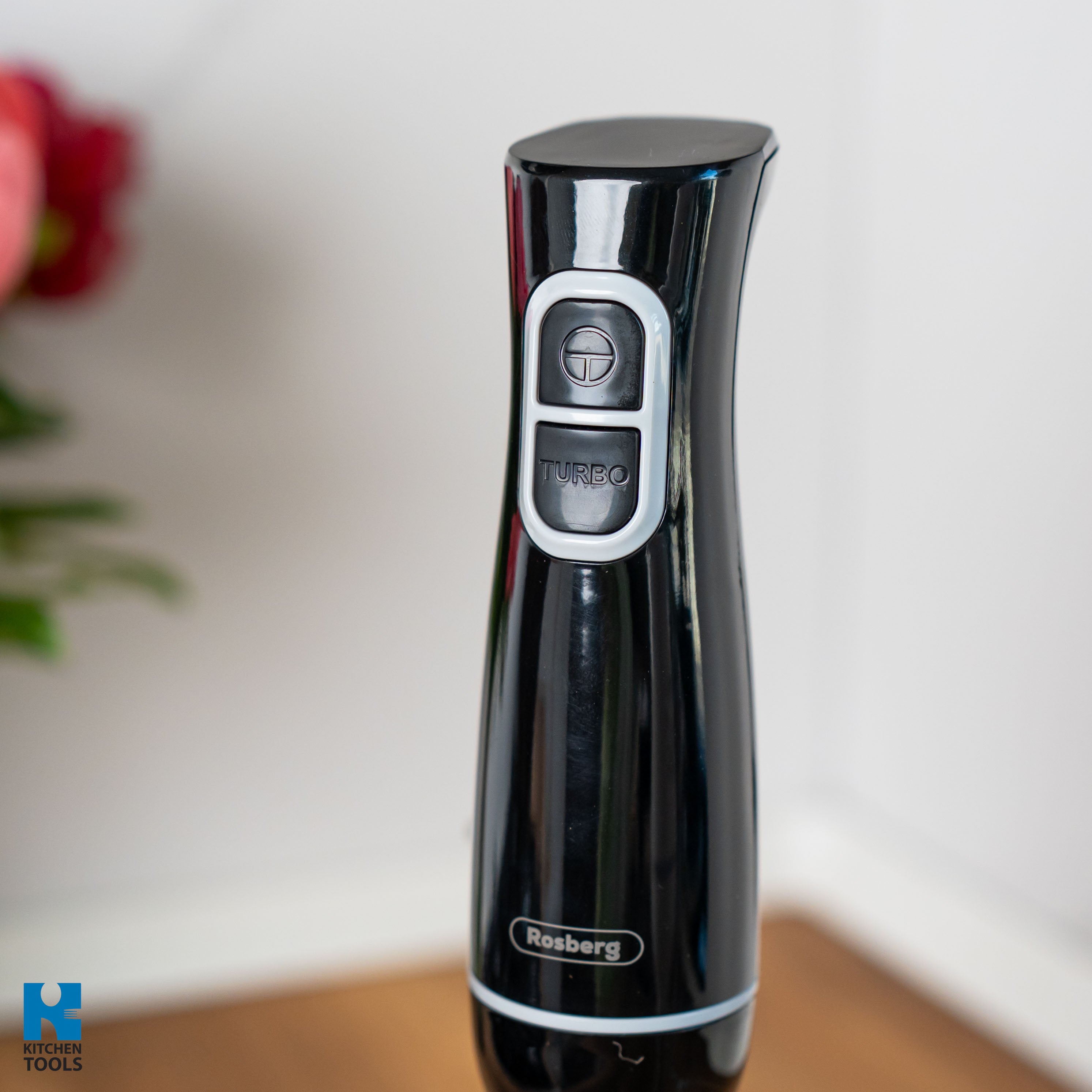 Blender de mana, 350W, lame/tija Otel, 2 trepte de viteza, tija detasabila, Rosberg, Negru