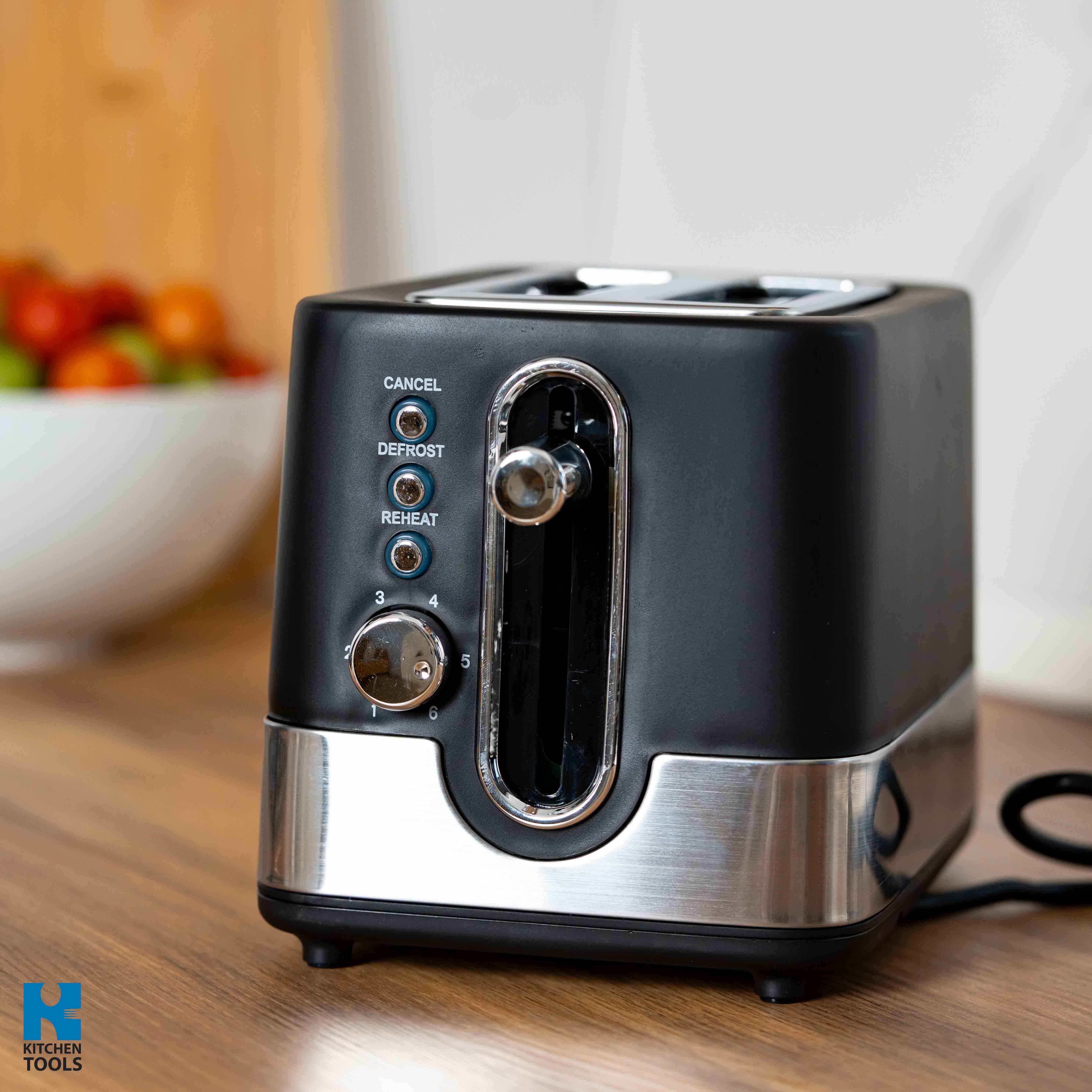 Prajitor de paine, 2 felii, 6 trepte, 800W, Cool Touch, control electronic, functie decongelare, Oliver Voltz, alb