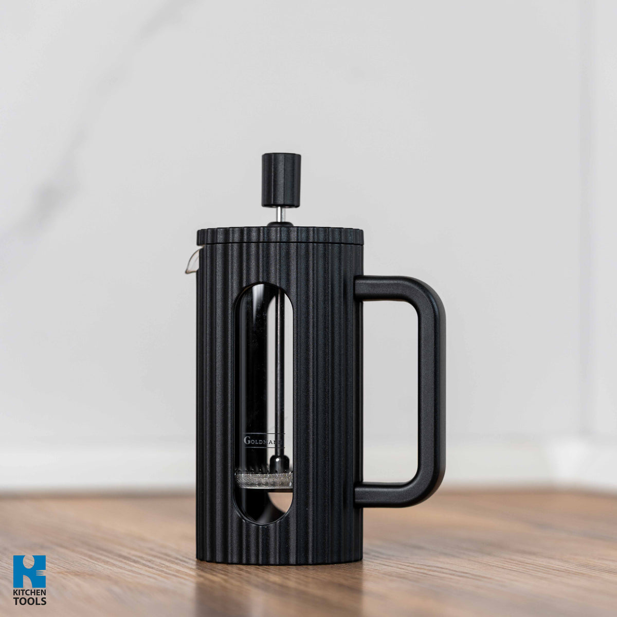 Infuzor pentru ceai/cafea, 600ml, sticla termorezistenta, Goldmann, negru