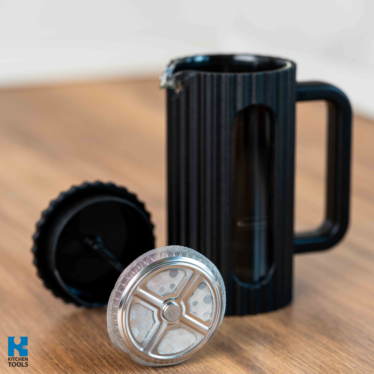 Infuzor pentru ceai/cafea, 1000ml, sticla termorezistenta, Goldmann, negru