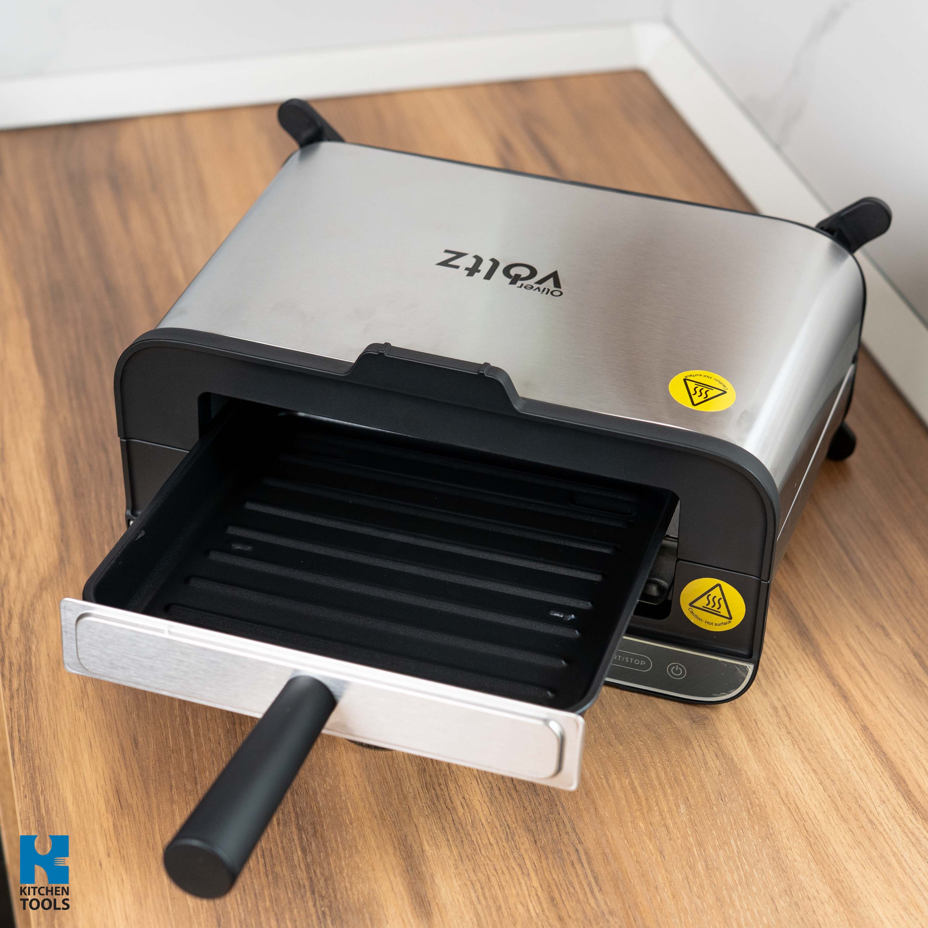 Grill electric 4 in 1 multifunctional, Toast/Grill/Cuptor/BBQ, 1700W, antiaderent, inox, Oliver Voltz