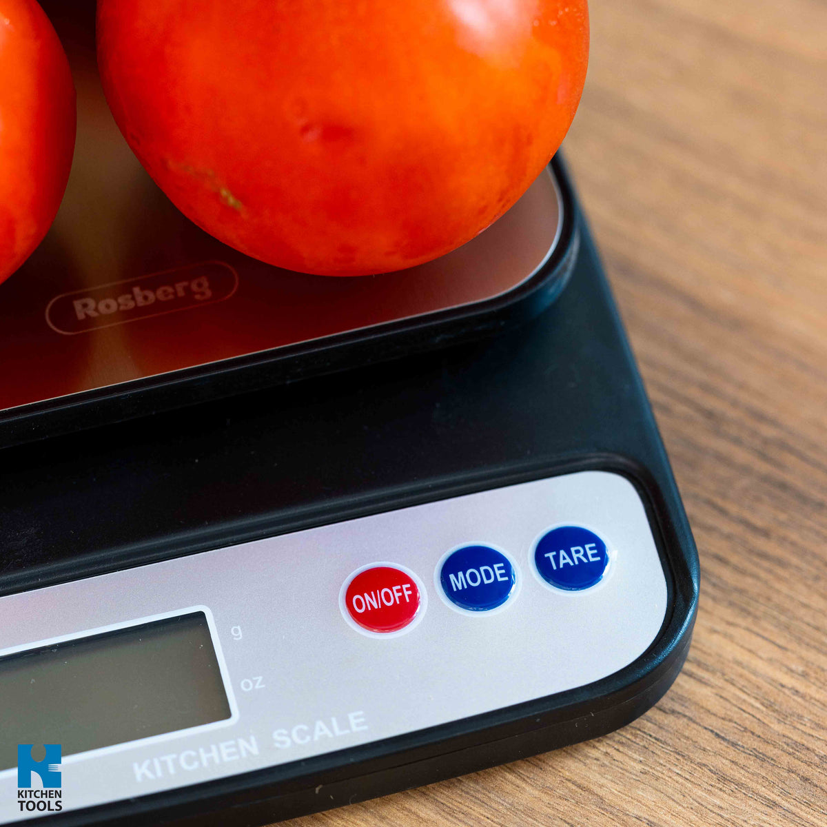 Cantar electronic de bucatarie, 5kg max, precizie 1g, unitati de masura g/oz, Rosberg, negru