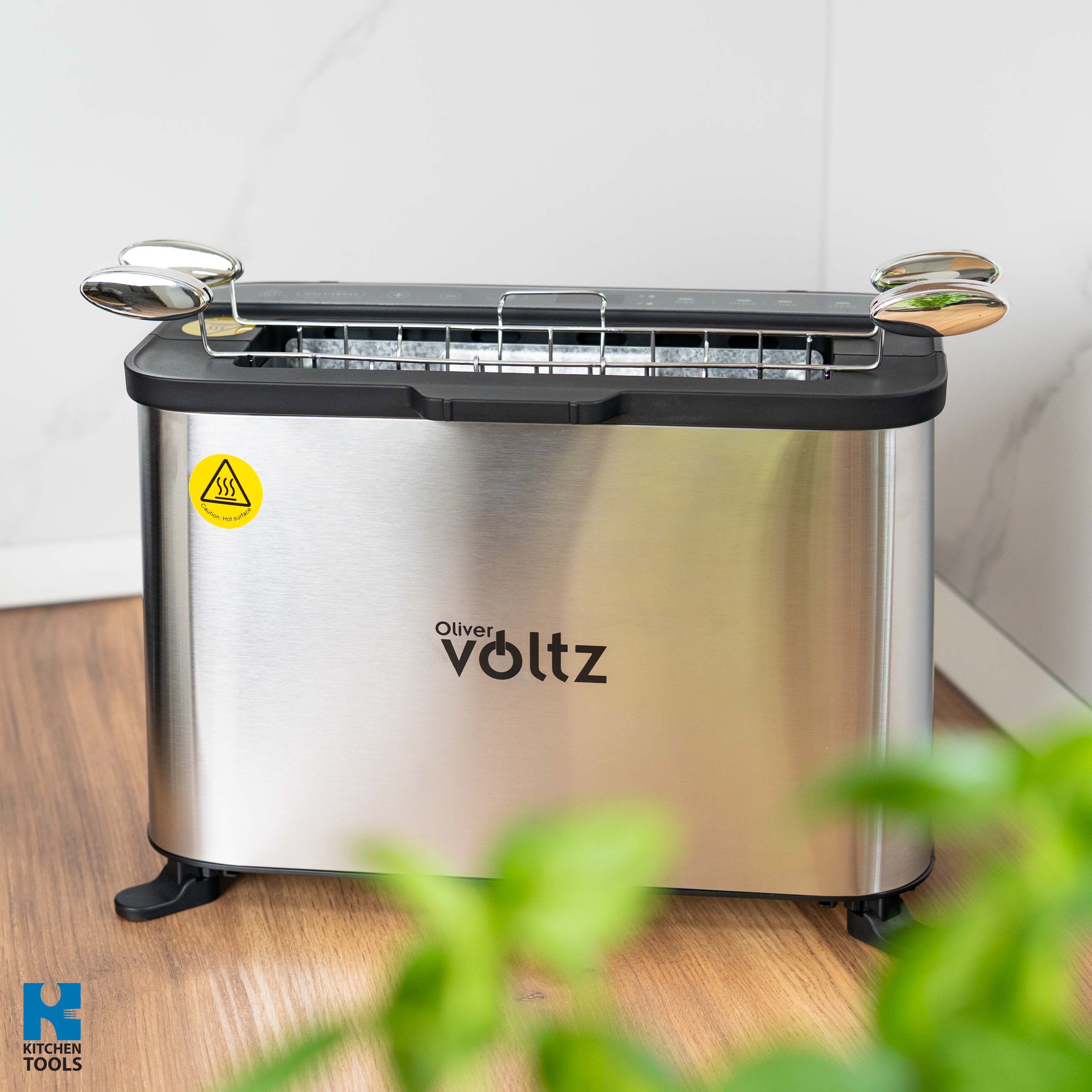 Grill electric 4 in 1 multifunctional, Toast/Grill/Cuptor/BBQ, 1700W, antiaderent, inox, Oliver Voltz