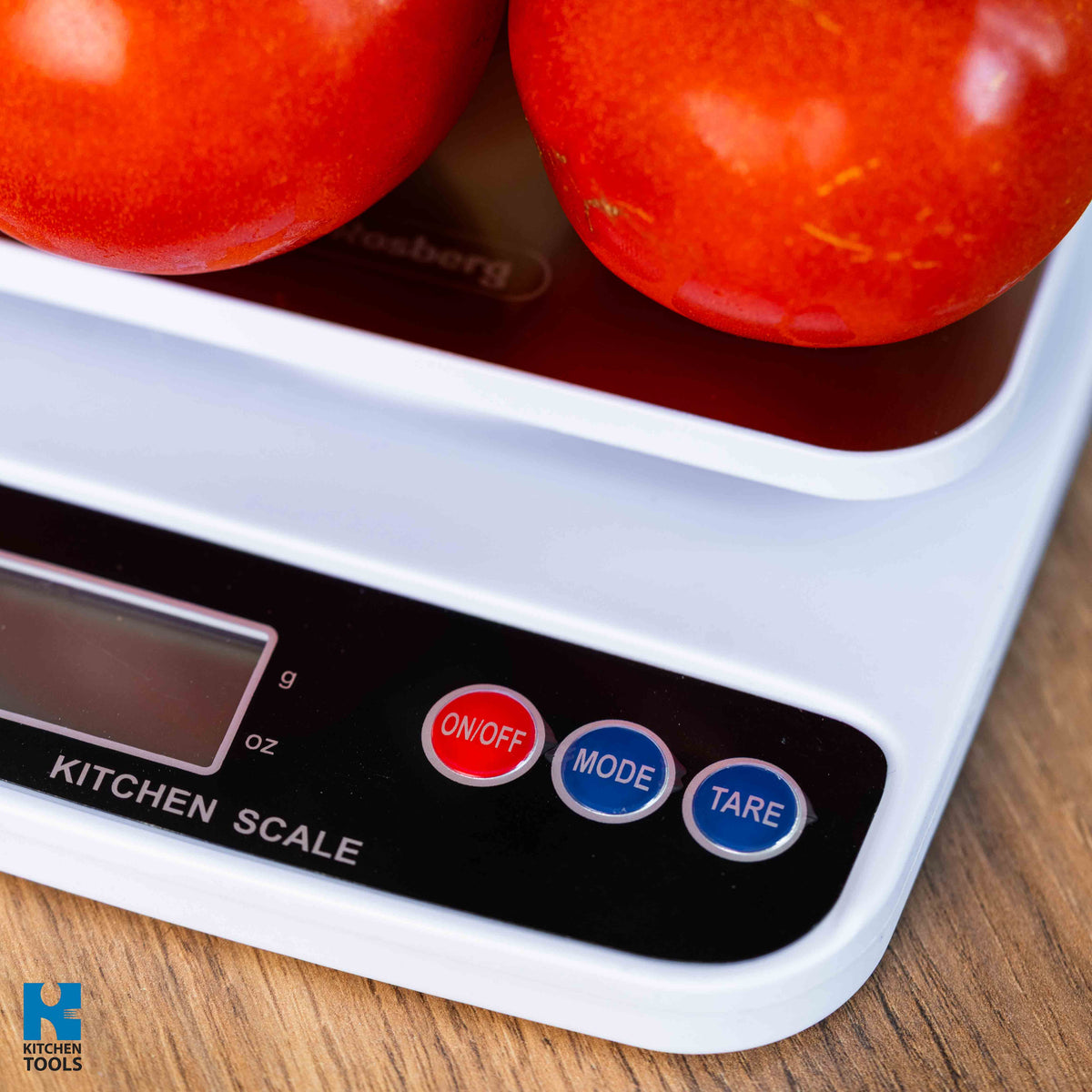 Cantar electronic de bucatarie, 5kg max, precizie 1g, unitati de masura g/oz, Rosberg, alb