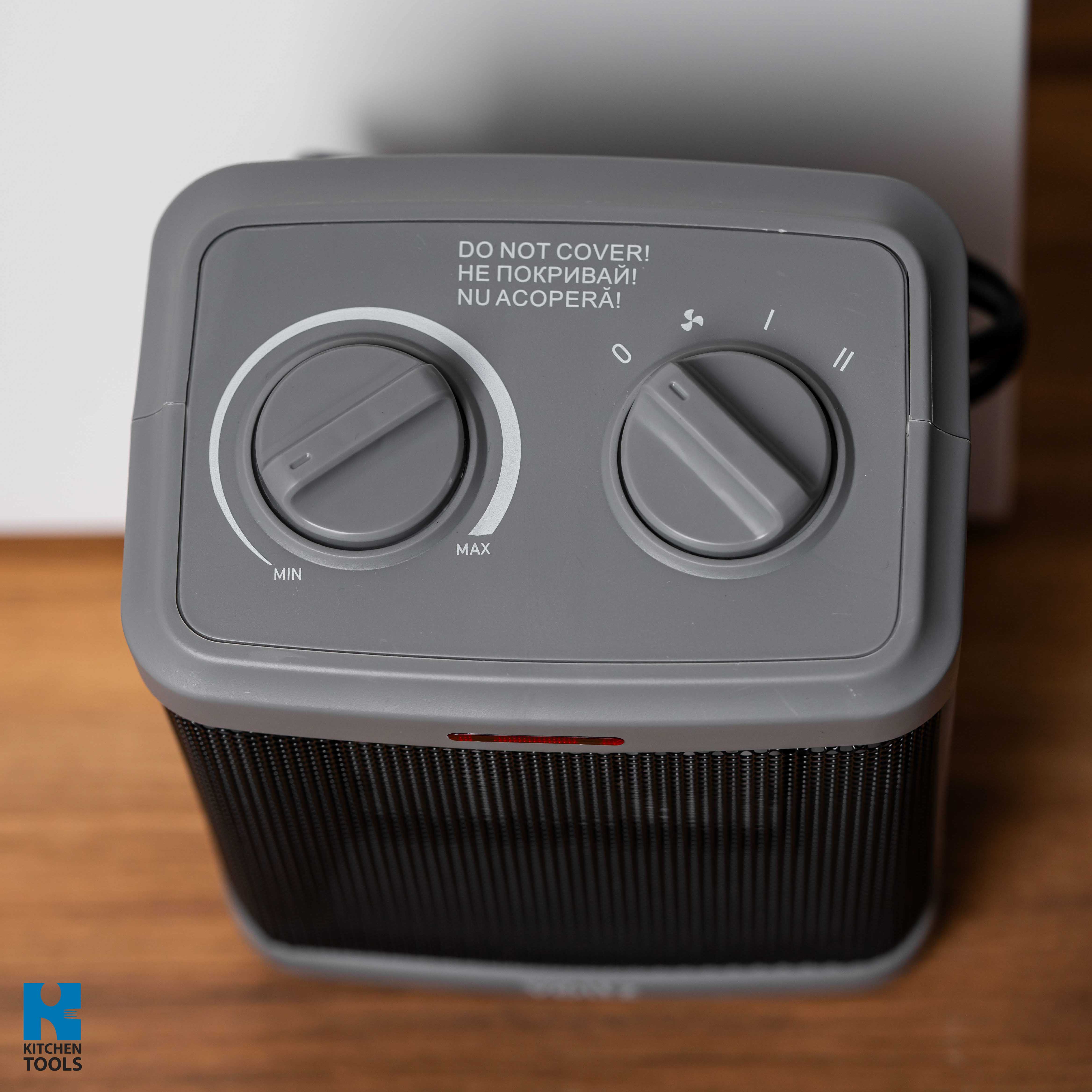 Aeroterma de birou cu ventilator, 2 trepte, 1500W, 3 moduri de functionare, protectie la supraincalzire, Oliver Voltz, gri
