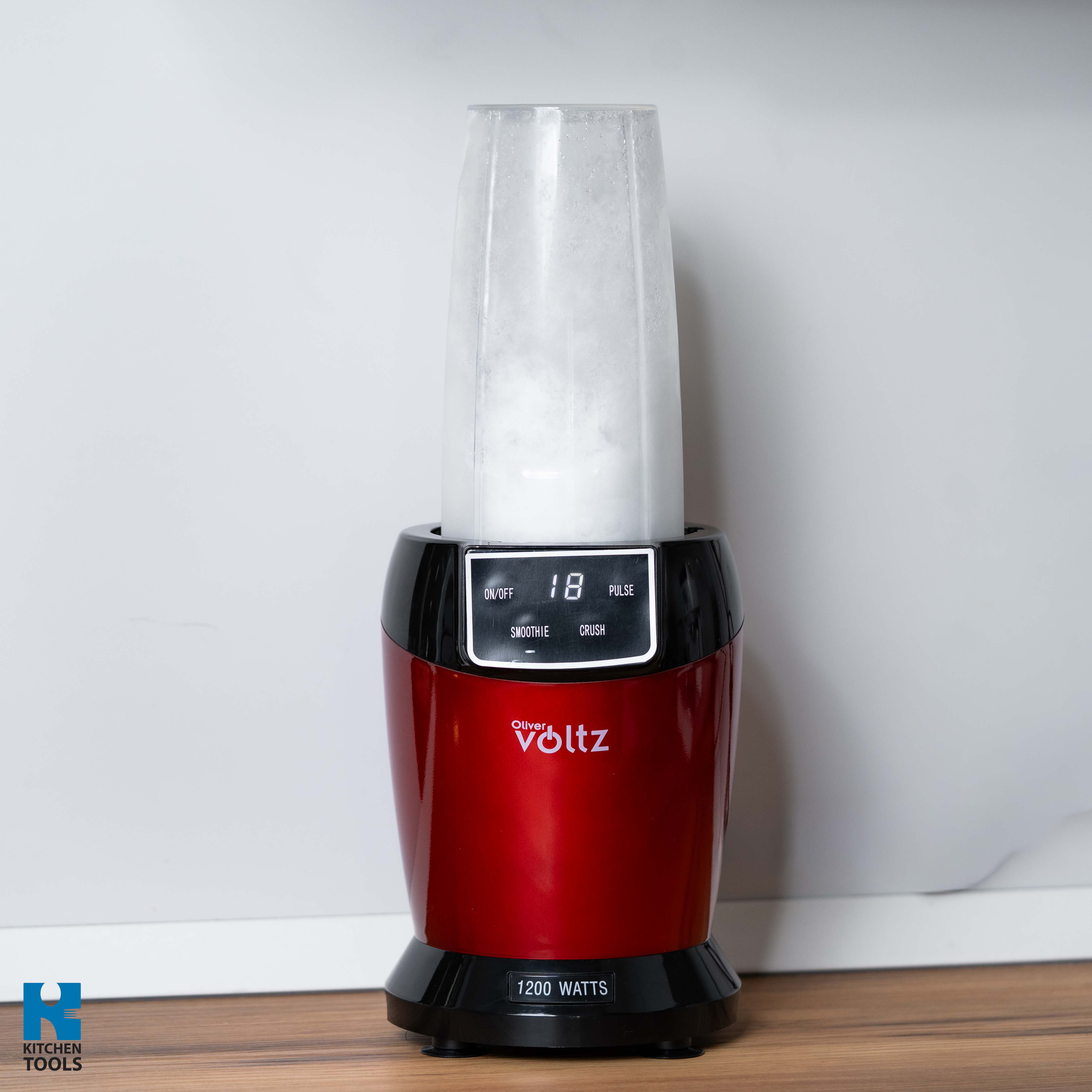 Nutribullet bucatarie multifunctional, 1200W, recipient 1000ml, pahar cu capac 800ml, Oliver Voltz, rosu