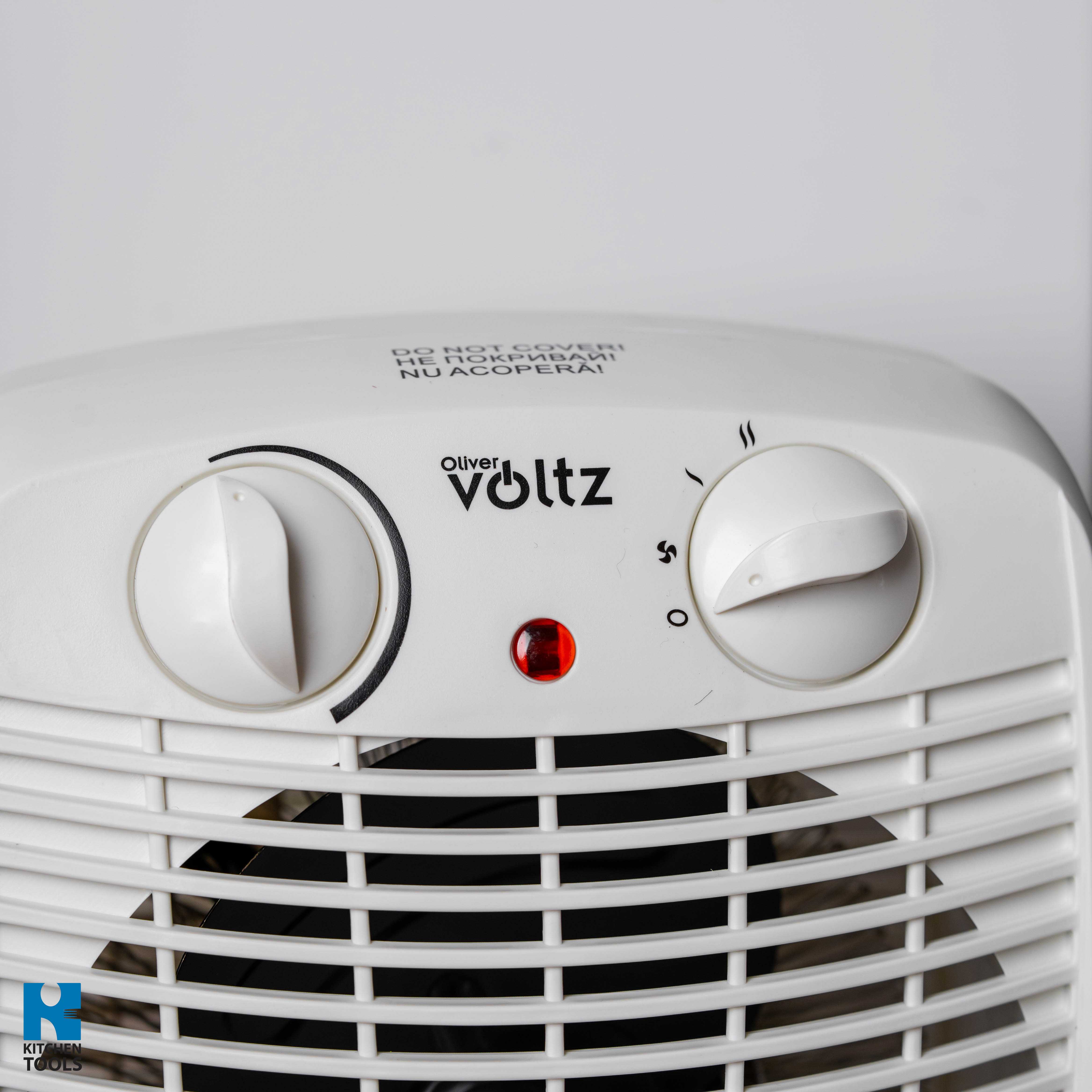Aeroterma, 2 trepte, 2000W, 3 moduri de functionare, aer cald/rece, protectie la supraincalzire, Voltz, alba
