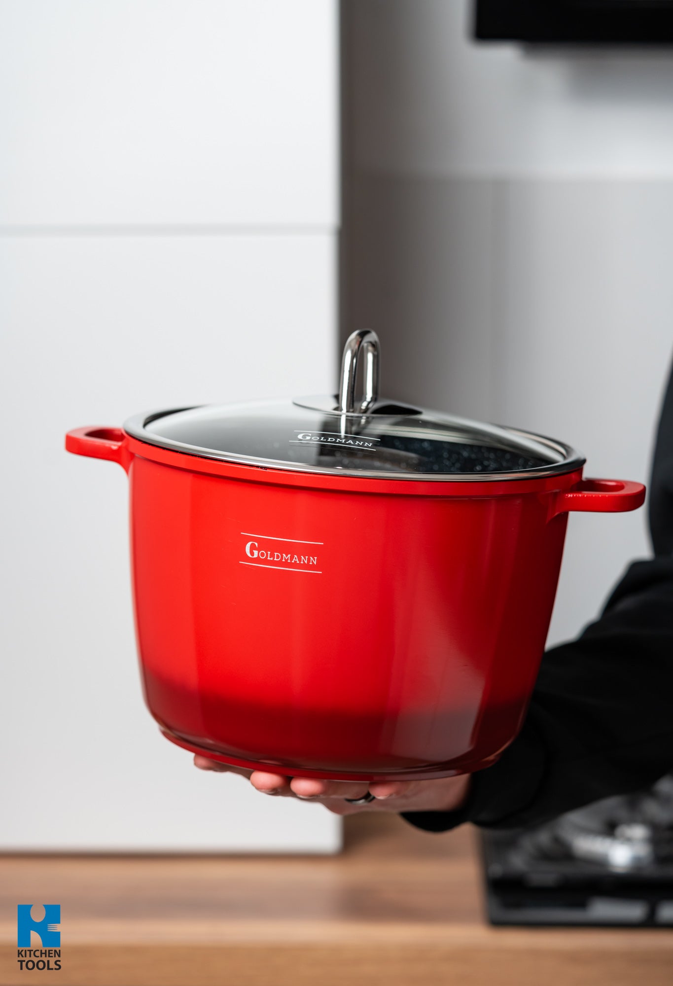 Oala aluminiu turnat ROSIE, 32x22 cm, 14 litri, Goldmann, acoperire ceramica, capac termorezistent