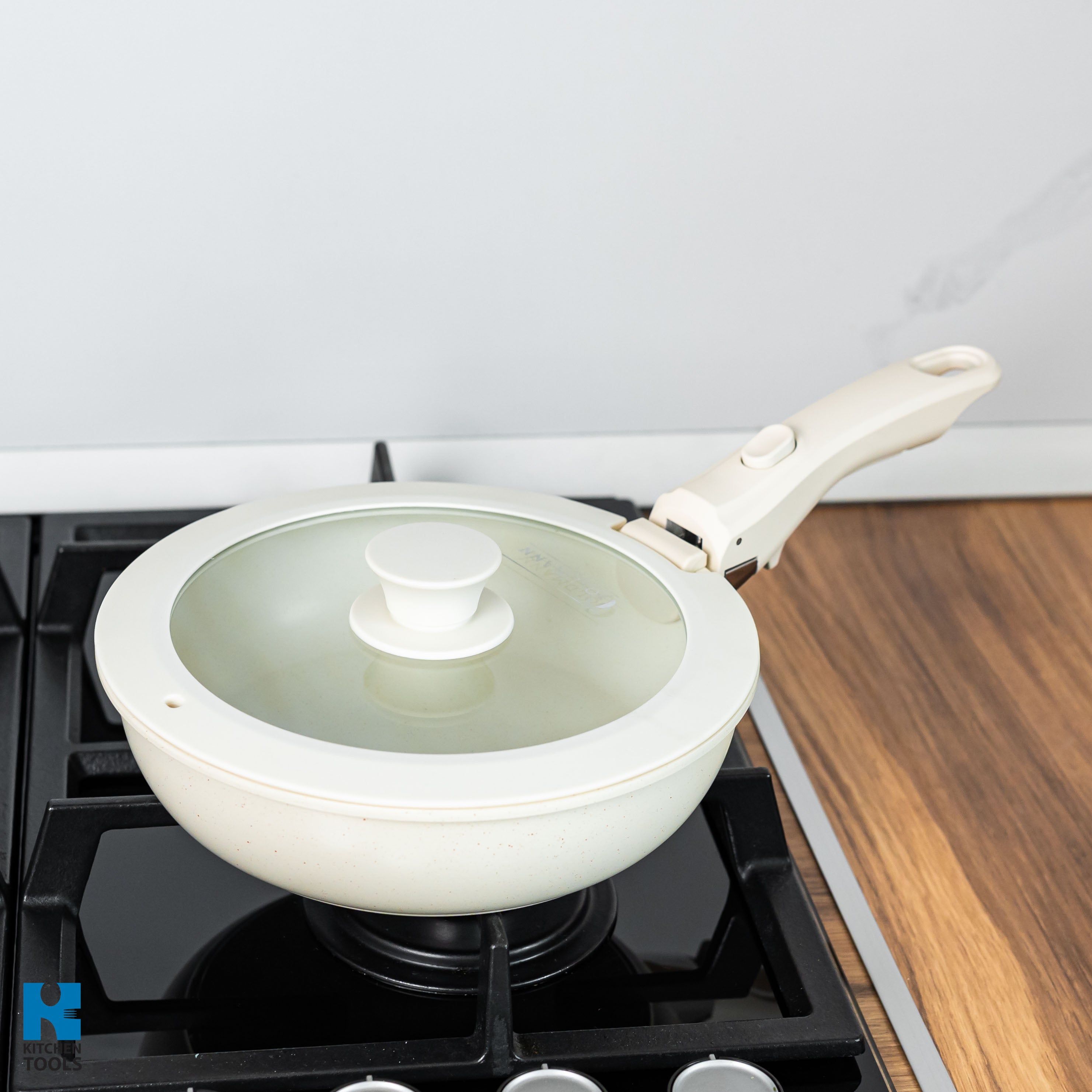 Set vase pentru gatit Goldmann GM-1005, 1.9L/3.5L/3.9L, 5 piese, interior marmorat, maner detasabil