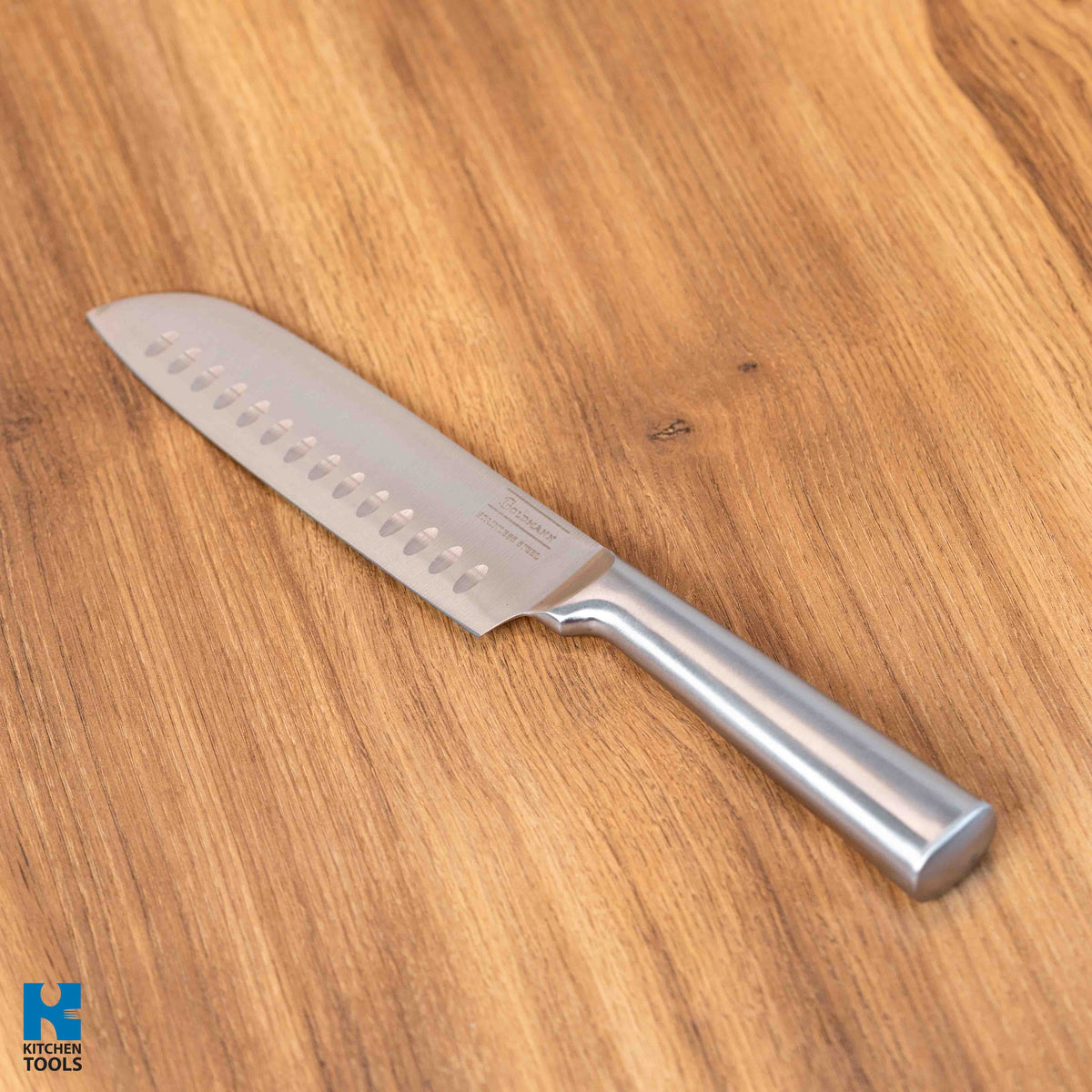 Cutit Santoku din otel inoxidabil, 2.5mm grosimea lamei, 16.5cm lungime, Goldmann