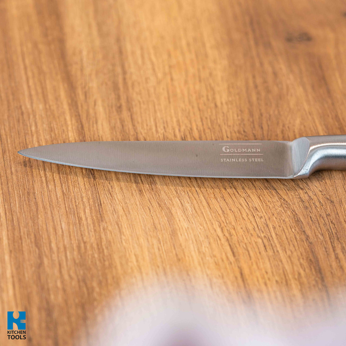 Cutit utilitar din otel inoxidabil, 2mm grosimea lamei, 12.7cm lungime, Goldmann