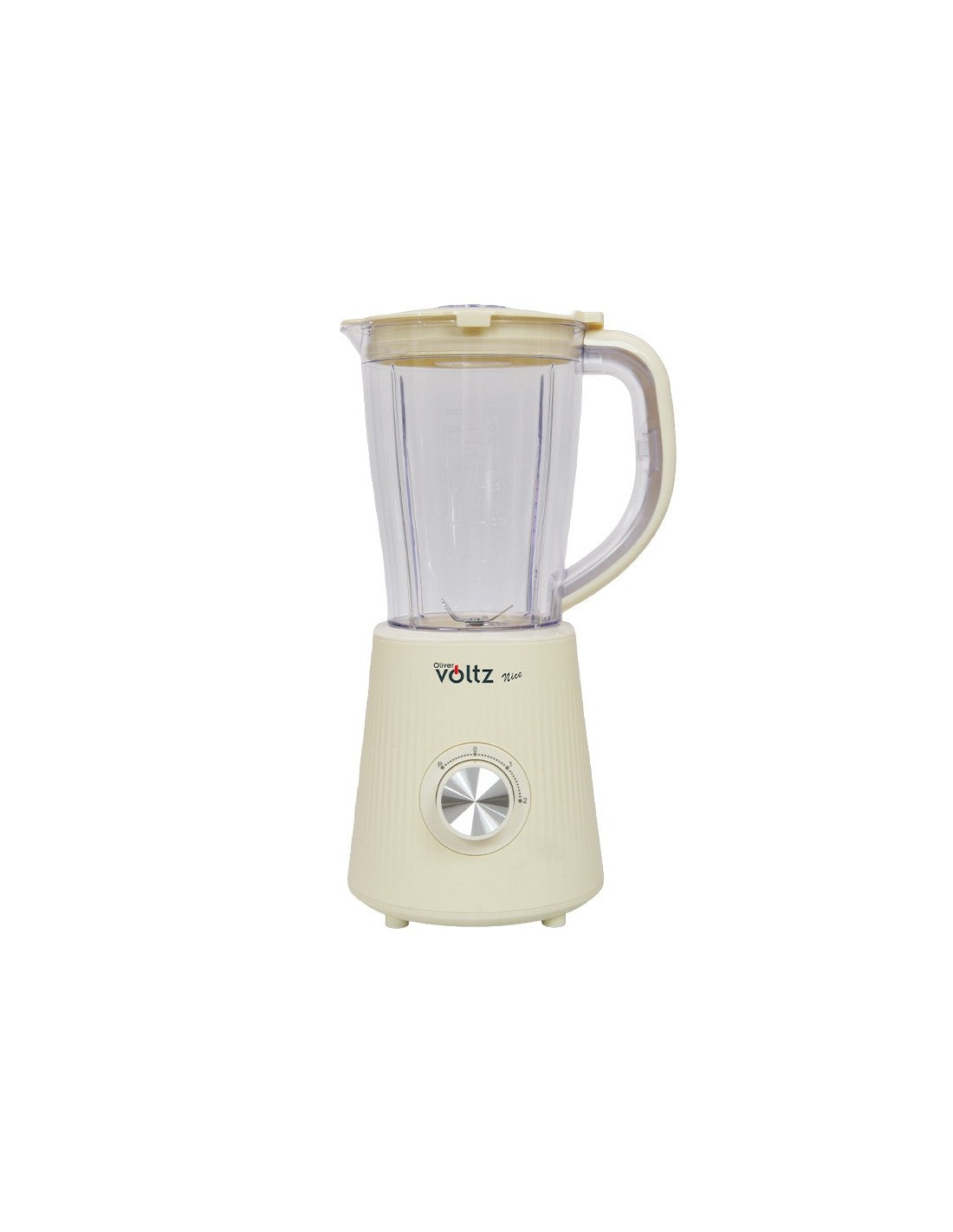 Blender electric, 500W, 1.5 litri, 2 viteze, functie Pulse, lame din otel, Oliver Voltz, gama Nice, crem